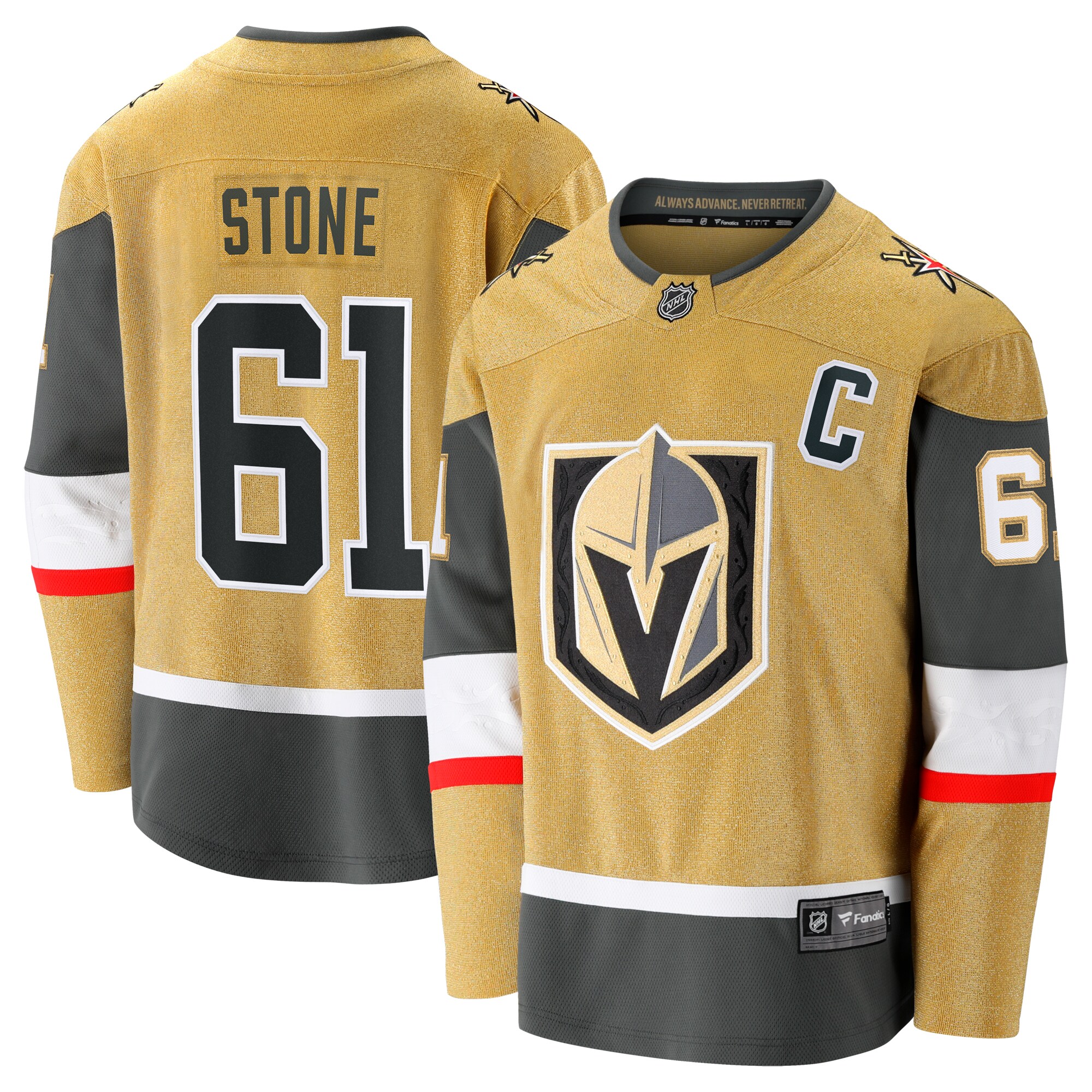 Men's Vegas Golden Knights Mark Stone Gold Home Breakaway Jersey - JS335 