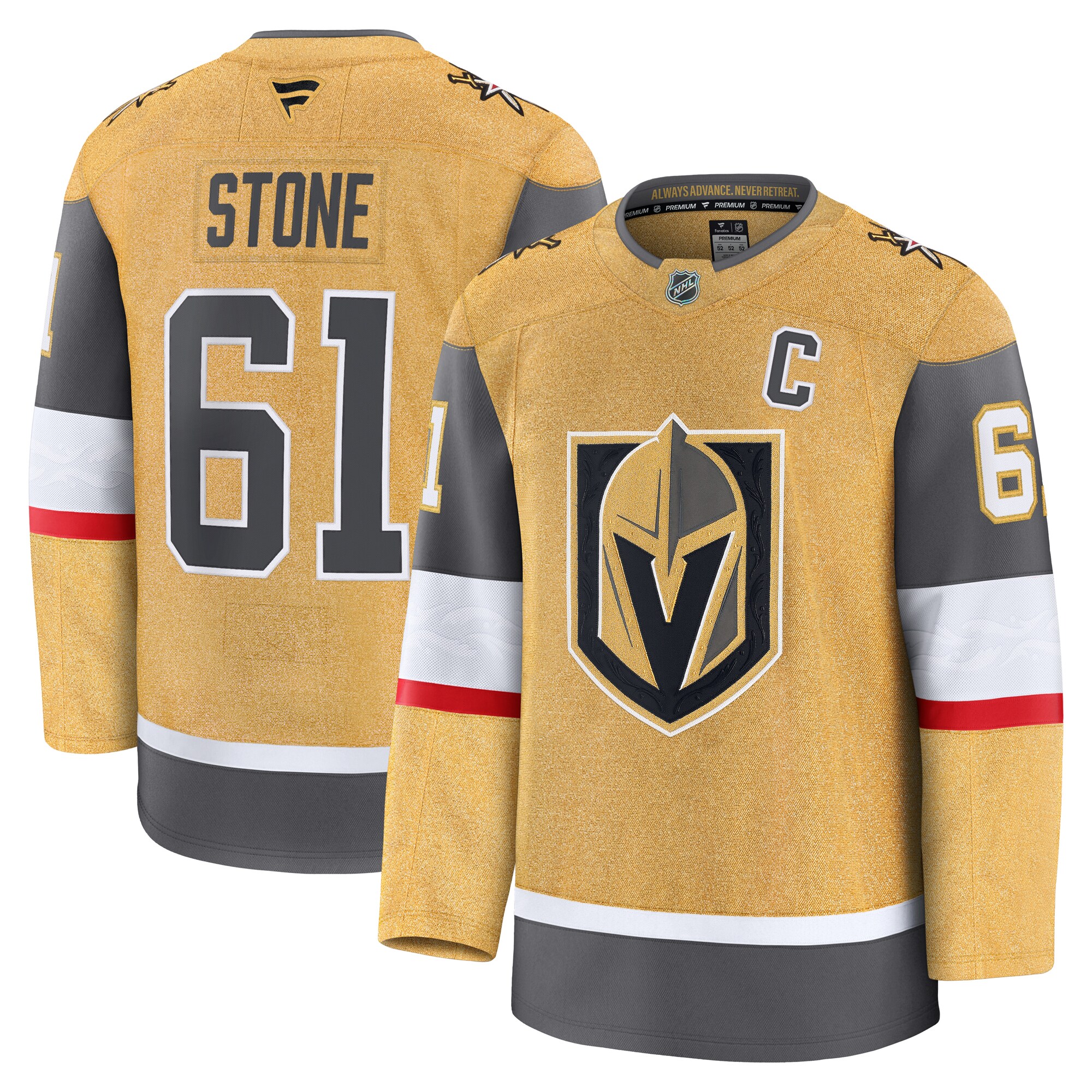 Men's Vegas Golden Knights Mark Stone Gold Home Premium Jersey - JS419 