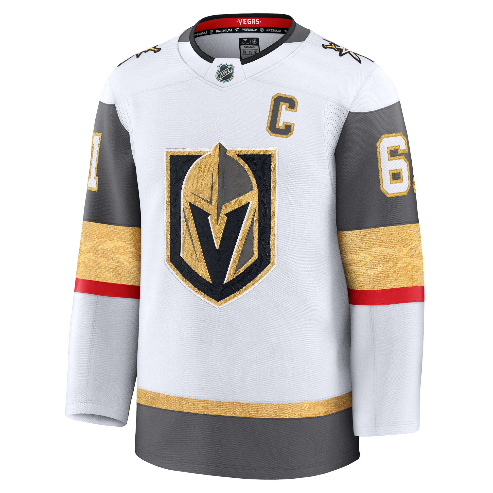 Alternative view of Men's Vegas Golden Knights Mark Stone White Away Premium Jersey - JS185 
