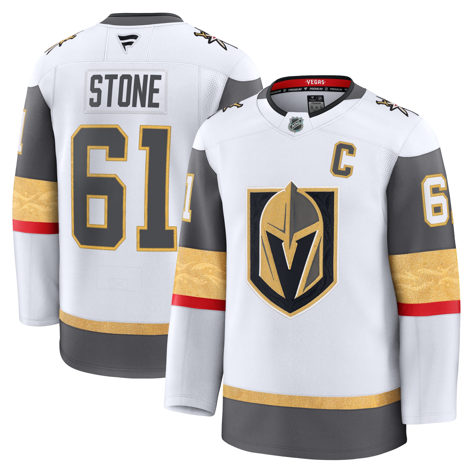 Men's Vegas Golden Knights Mark Stone White Away Premium Jersey - JS404 