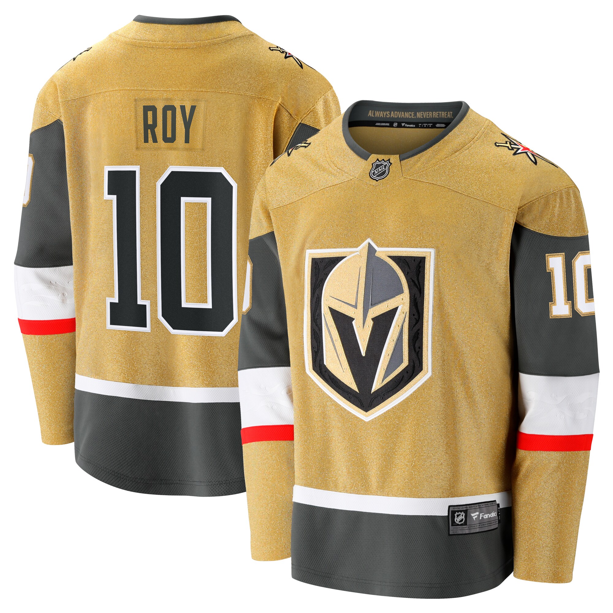 Men's Vegas Golden Knights Nicolas Roy Gold Home Breakaway Jersey - JS166 