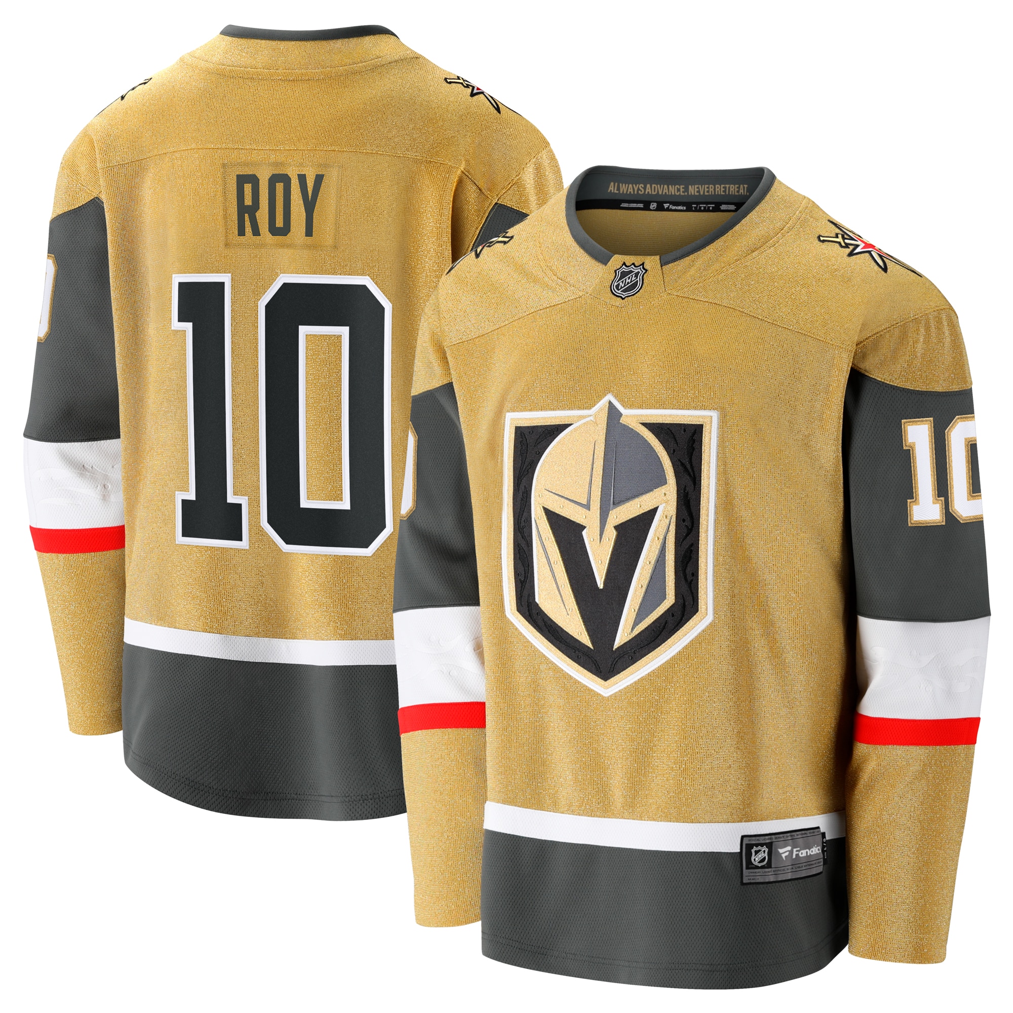 Men's Vegas Golden Knights Nicolas Roy Gold Home Breakaway Jersey - JS937 