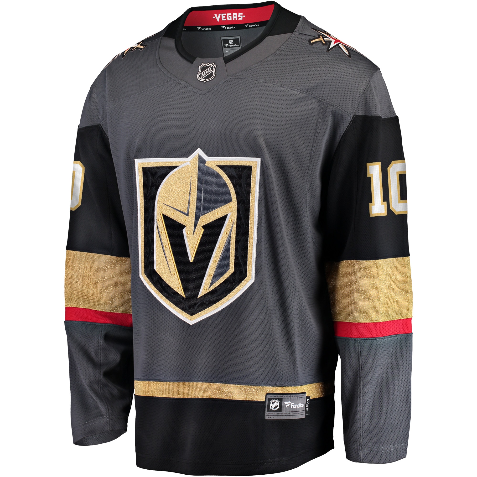 Alternative view of Men's Vegas Golden Knights Nicolas Roy Gray Home Breakaway Player Jersey - JS247 