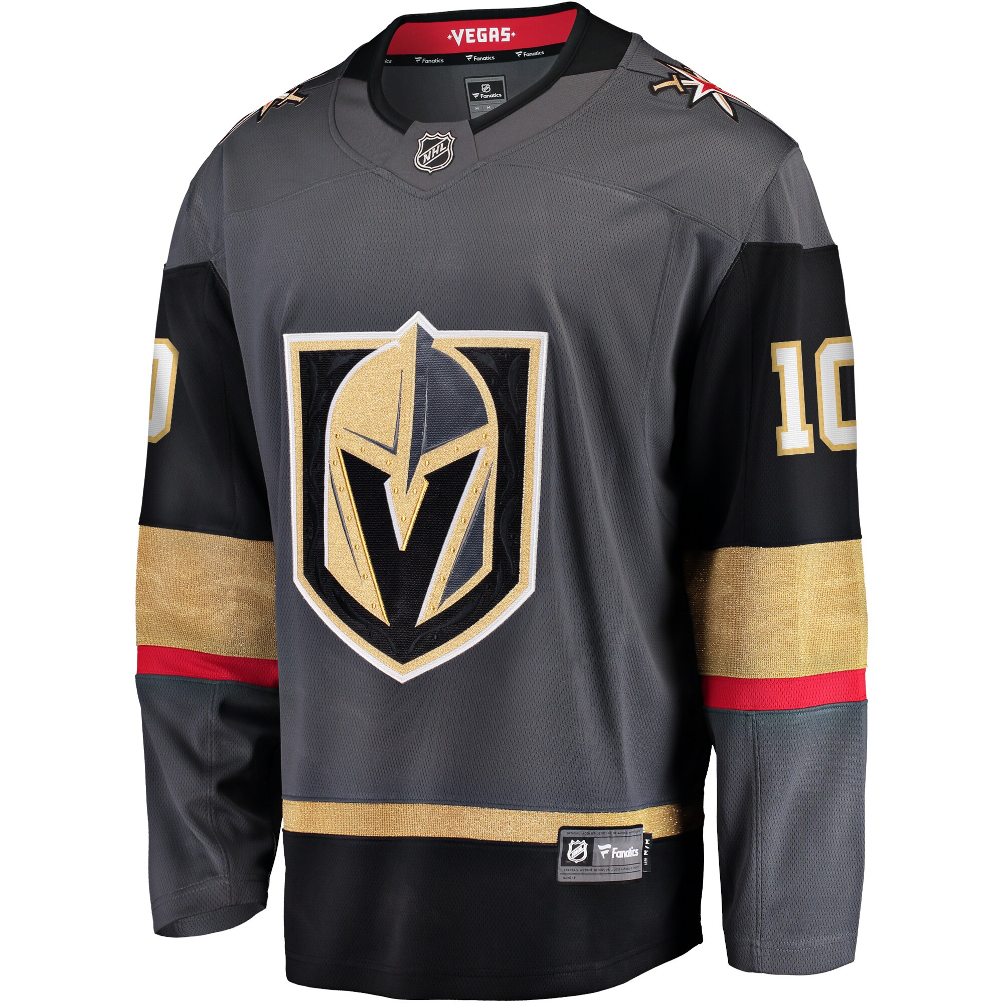Alternative view of Men's Vegas Golden Knights Nicolas Roy Gray Home Breakaway Player Jersey - JS636 