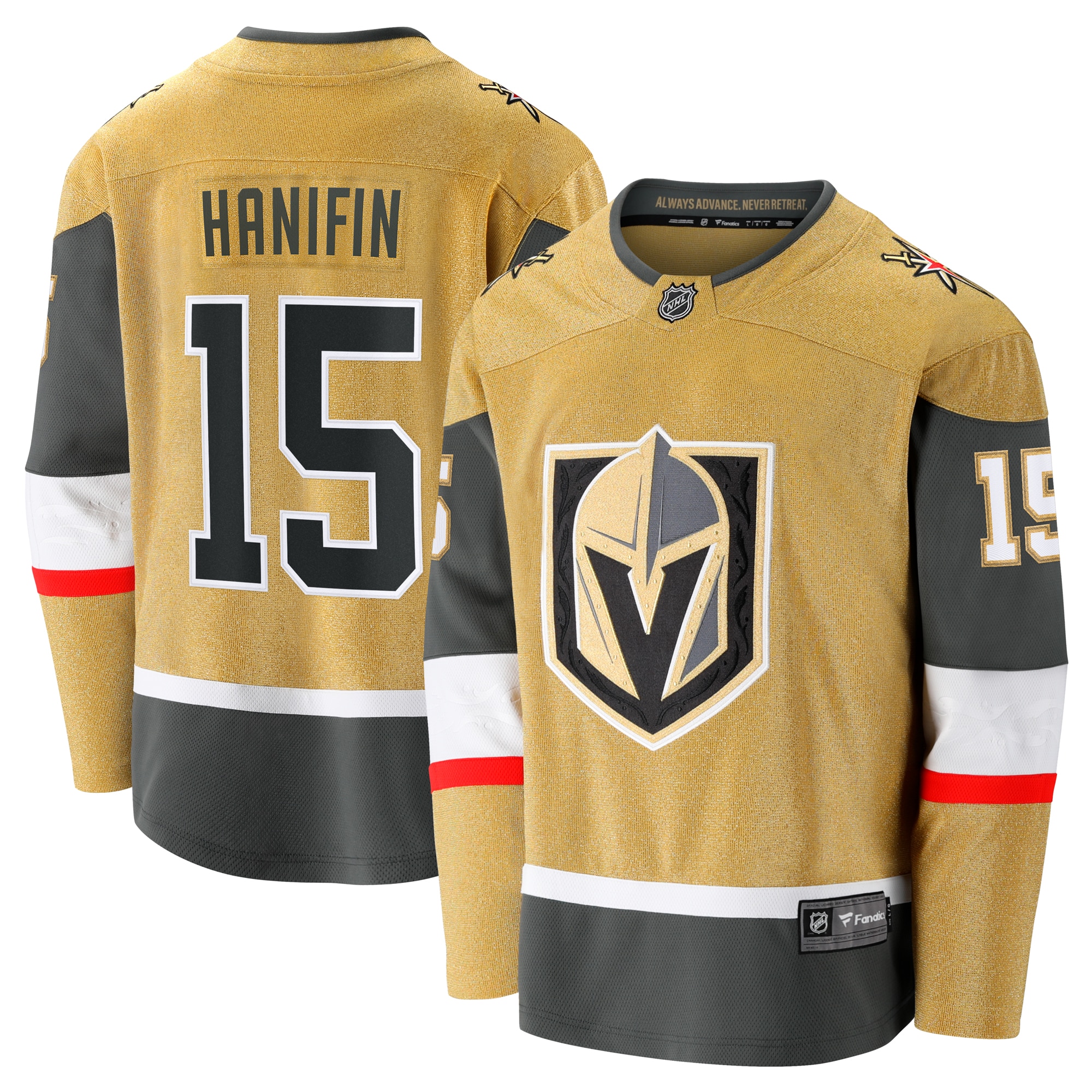 Men's Vegas Golden Knights Noah Hanifin Gold Home Breakaway Jersey - JS593 