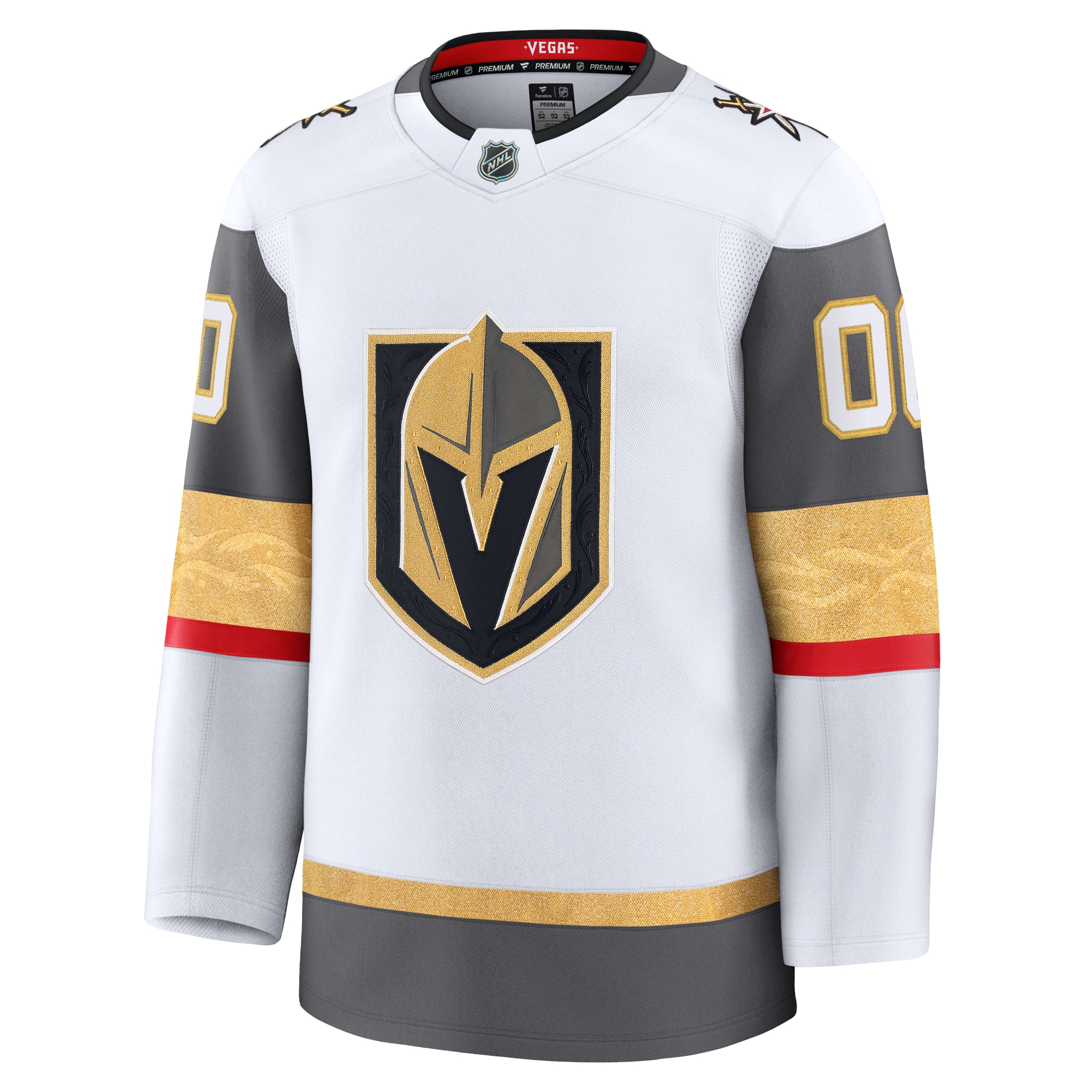 Alternative view of Men's Vegas Golden Knights White Away Premium Custom Jersey - JS876 