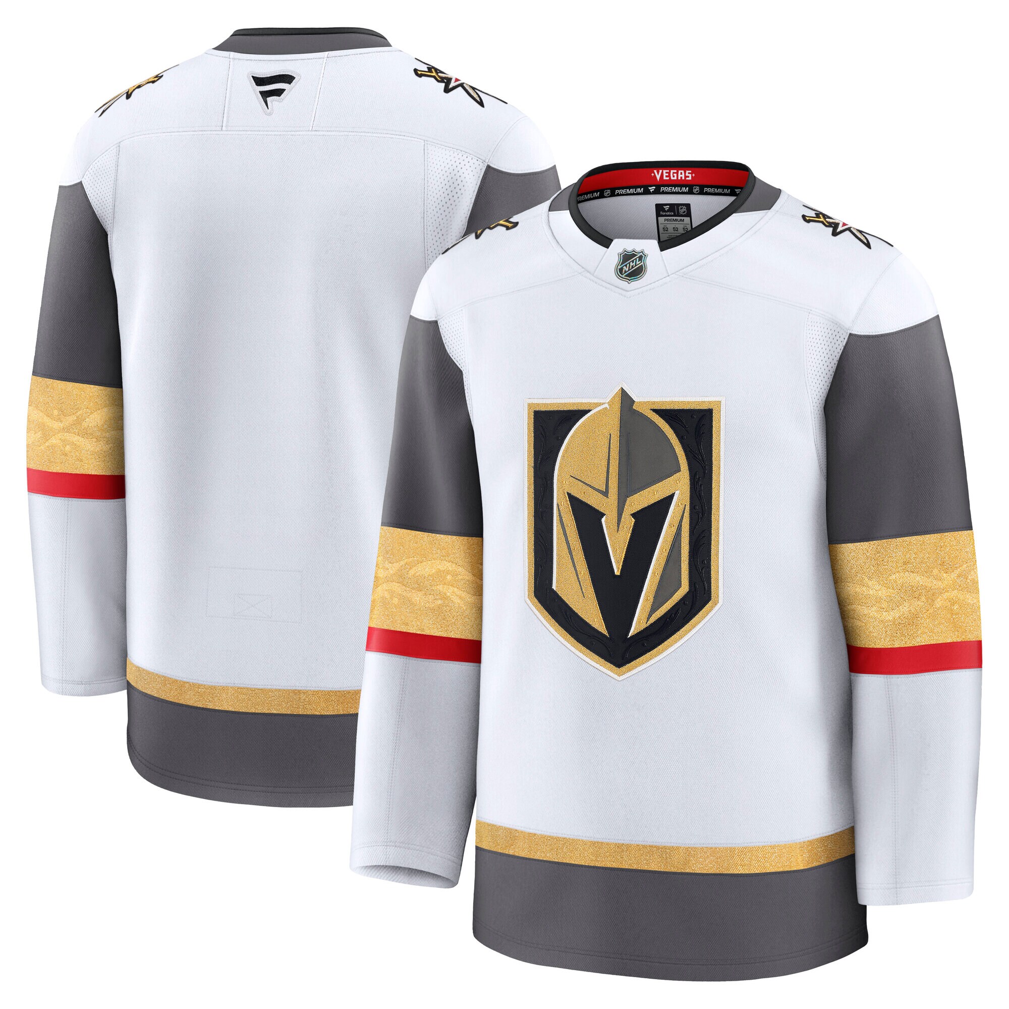 Men's Vegas Golden Knights White Away Premium Jersey - JS965 