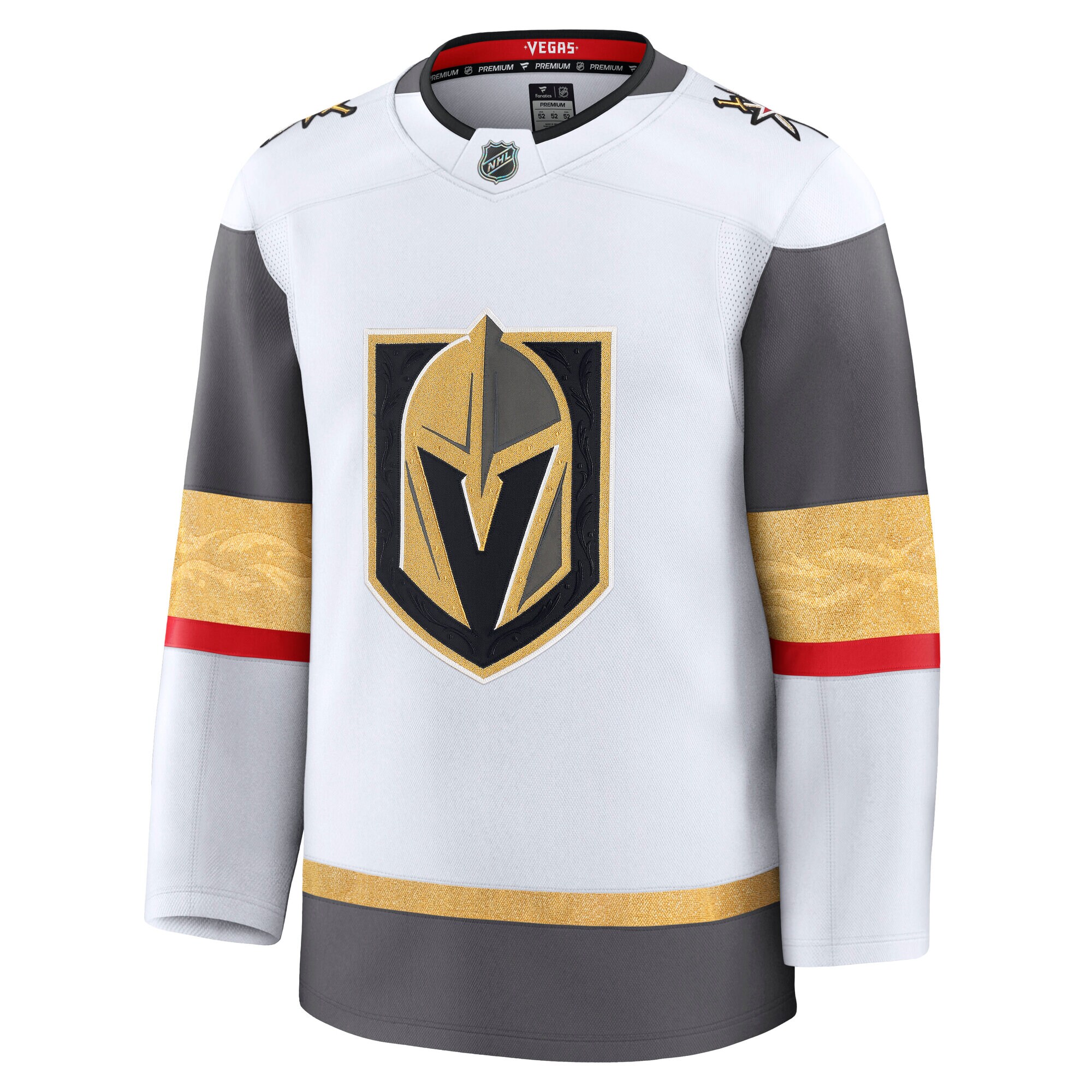 Alternative view of Men's Vegas Golden Knights White Away Premium Jersey - JS965 