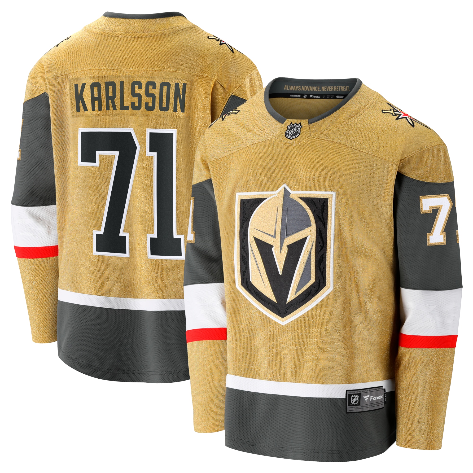 Men's Vegas Golden Knights William Karlsson Gold Home Breakaway Jersey - JS383 