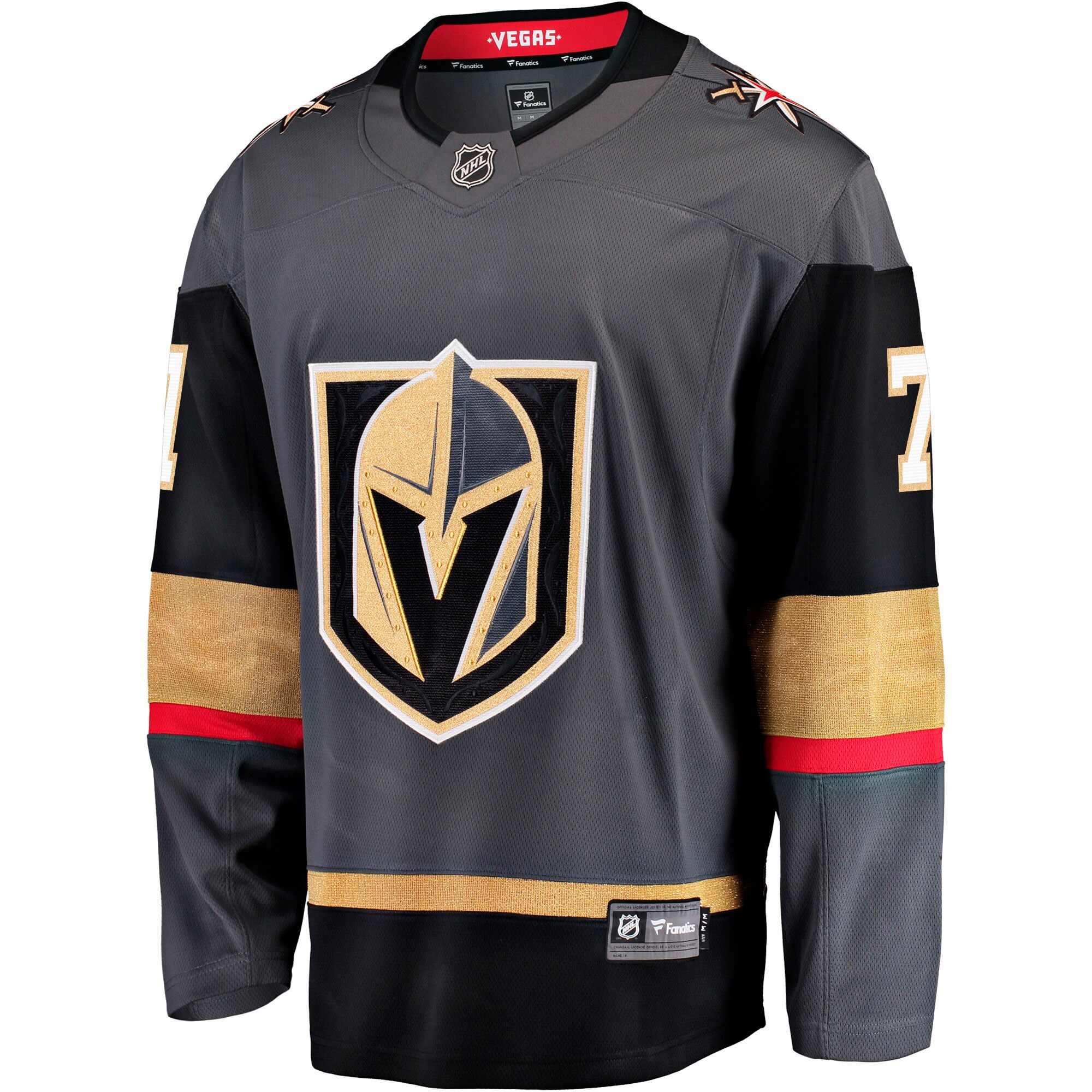 Alternative view of Men's Vegas Golden Knights William Karlsson Gray Alternate Breakaway Jersey - JS734 