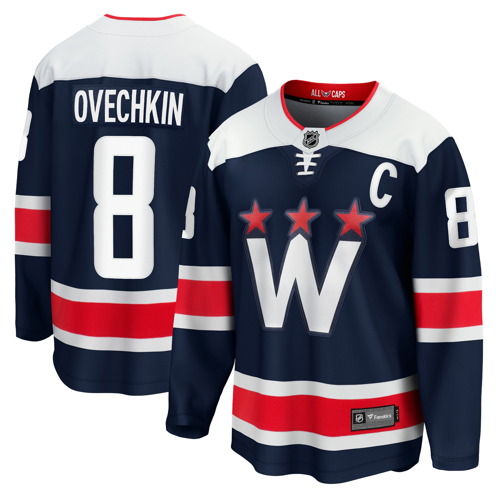Men's Washington Capitals Alexander Ovechkin Navy Alternate Premier Breakaway Player Jersey - JS473 