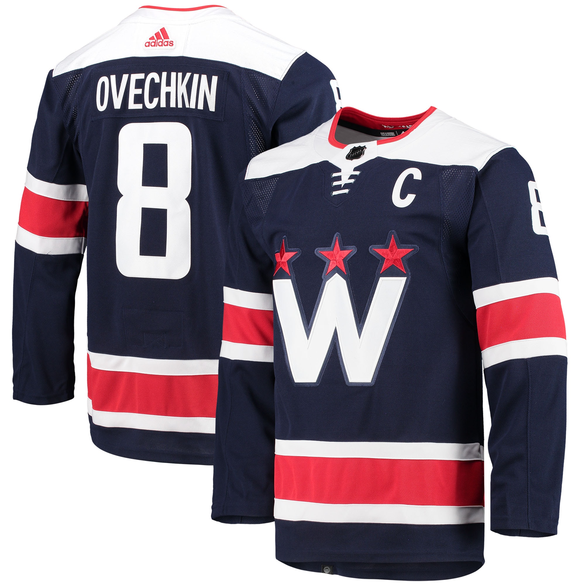 Men's Washington Capitals Alexander Ovechkin Navy Alternate Primegreen Player Jersey - JS586 