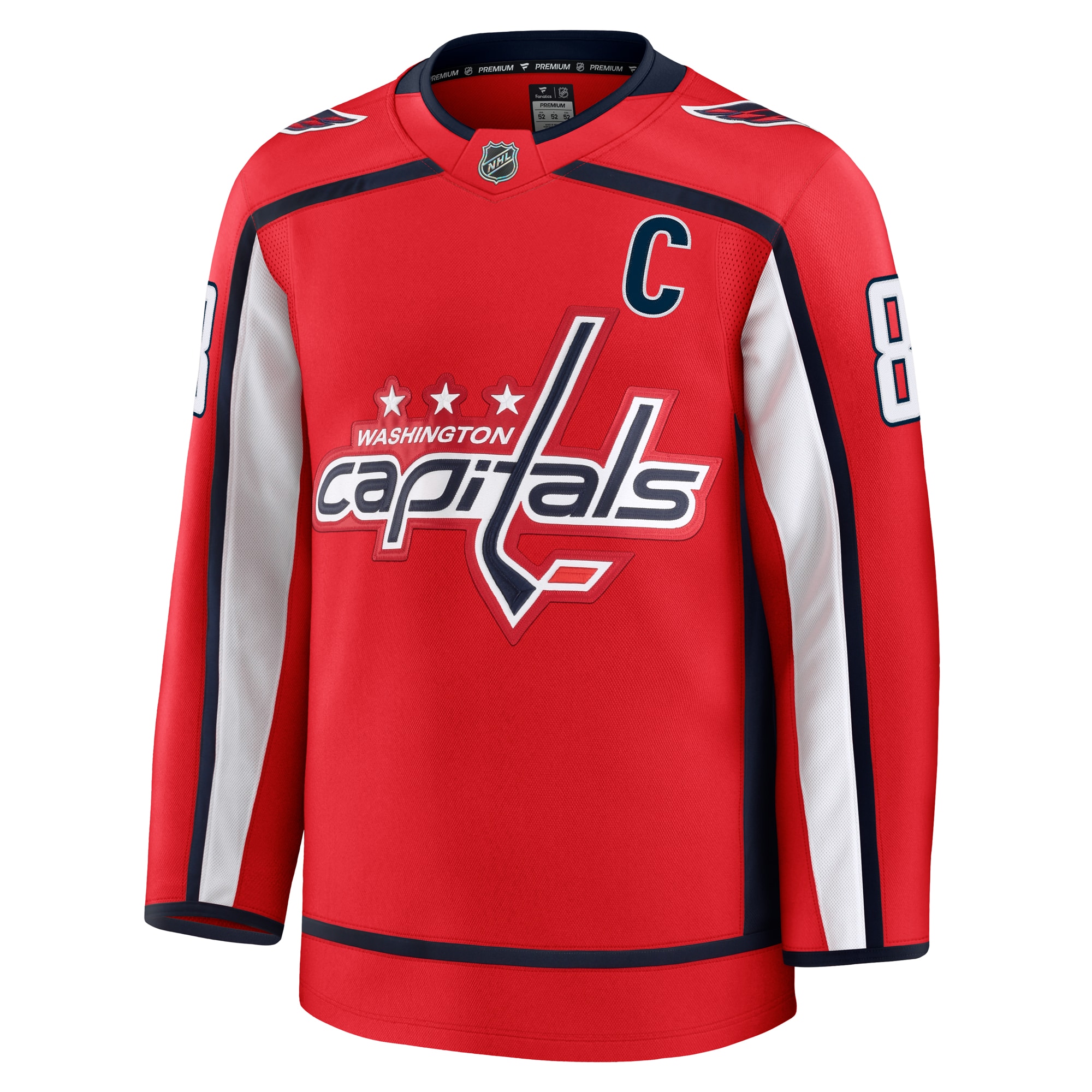 Alternative view of Men's Washington Capitals Alexander Ovechkin Red Home Premium Jersey - JS226 