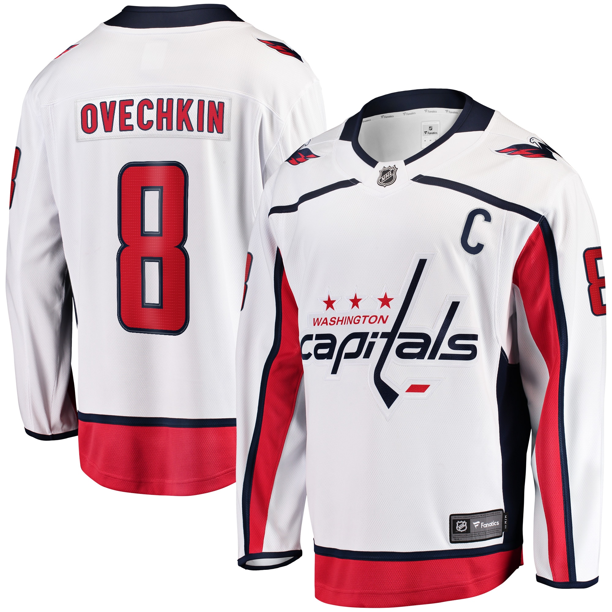 Men's Washington Capitals Alexander Ovechkin White Away Premier Breakaway Player Jersey - JS344 