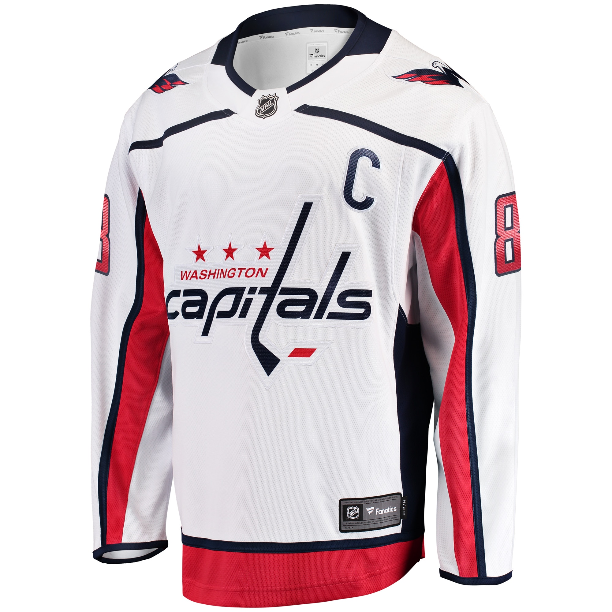 Alternative view of Men's Washington Capitals Alexander Ovechkin White Breakaway Player Jersey - JS153 
