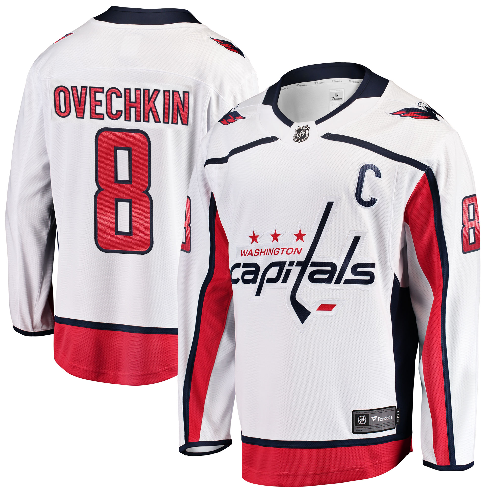 Men's Washington Capitals Alexander Ovechkin White Breakaway Player Jersey - JS637 