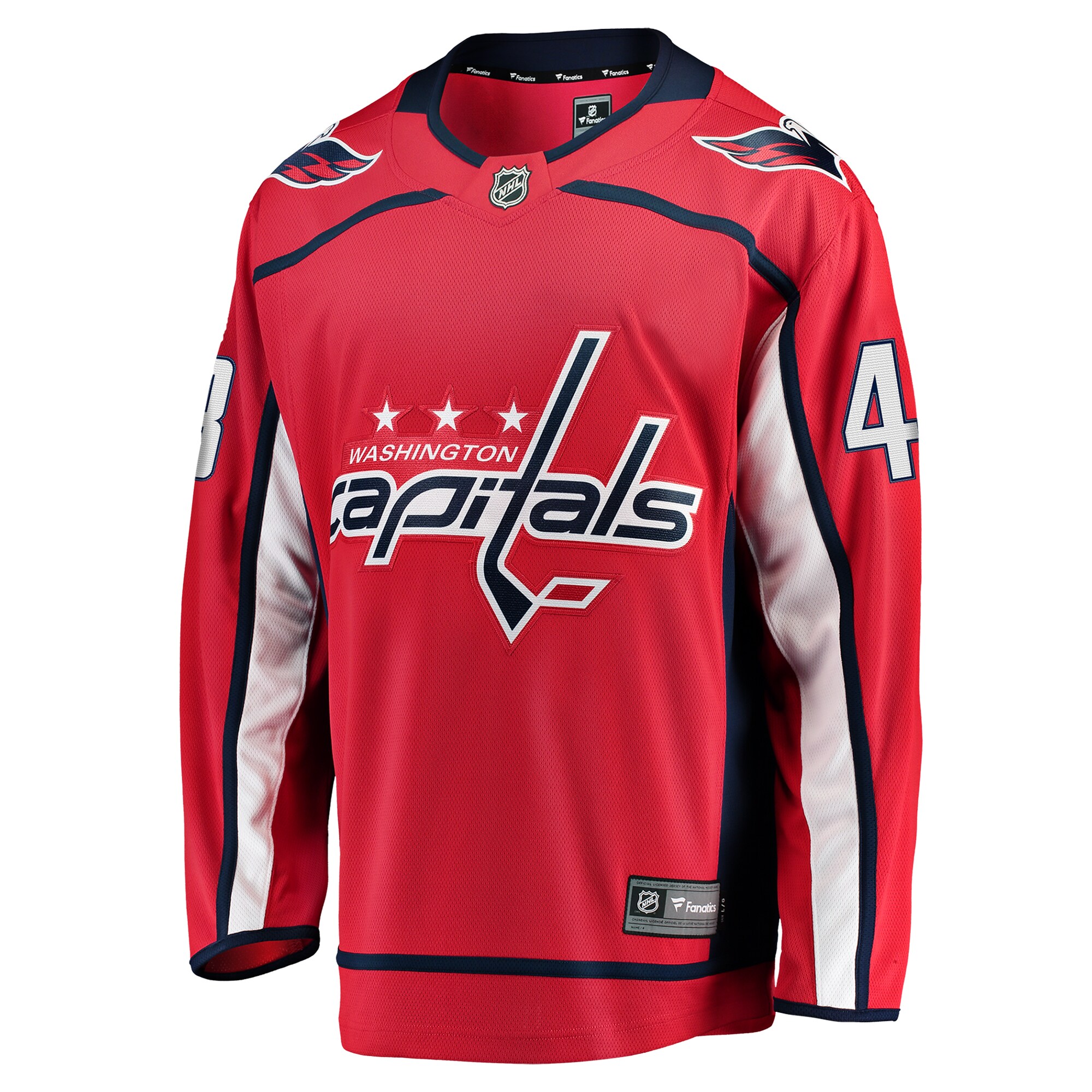 Alternative view of Men's Washington Capitals Logan Thompson Red Home Premier Breakaway Player Jersey - JS681 