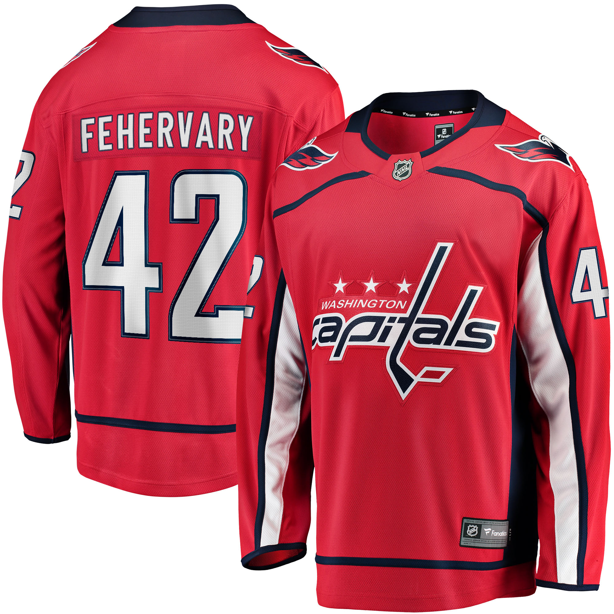 Men's Washington Capitals Martin Fehervary Red Home Breakaway Player Jersey - JS717 