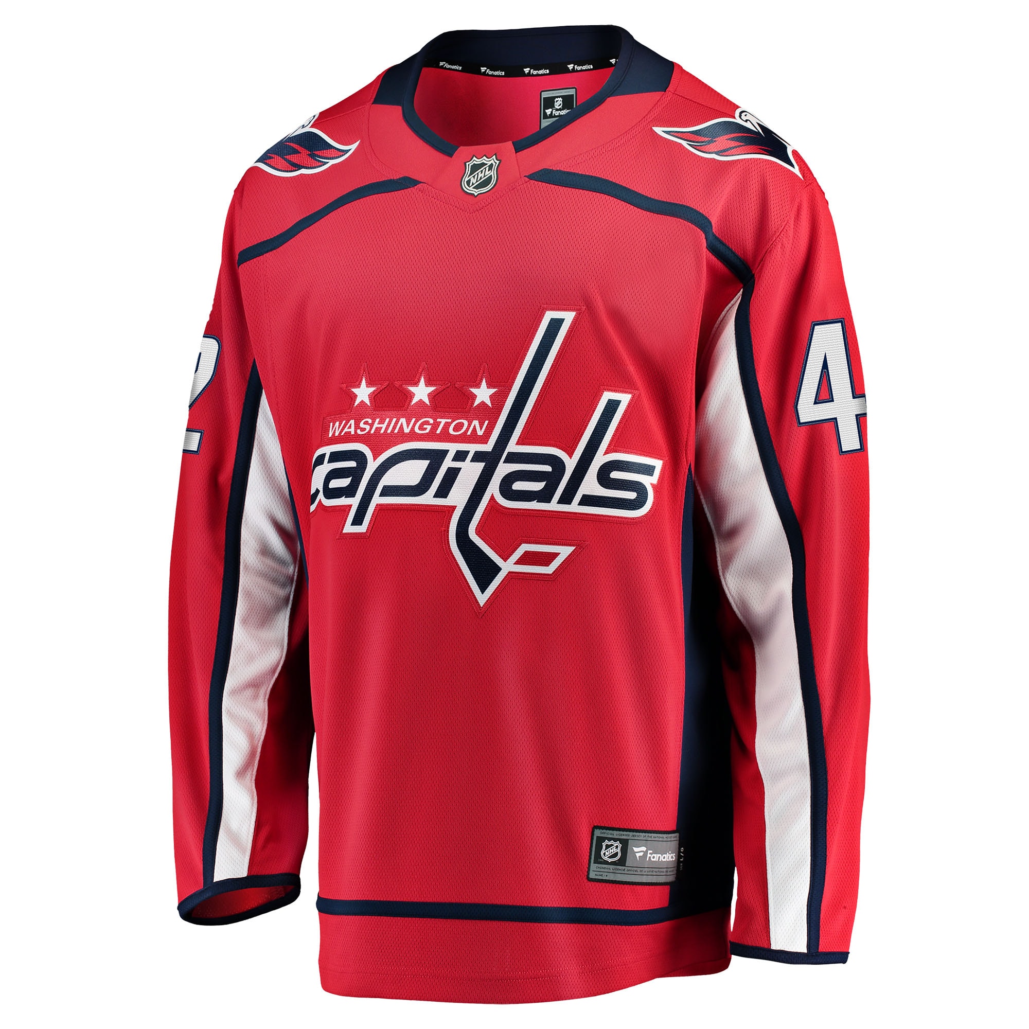Alternative view of Men's Washington Capitals Martin Fehervary Red Home Breakaway Player Jersey - JS717 