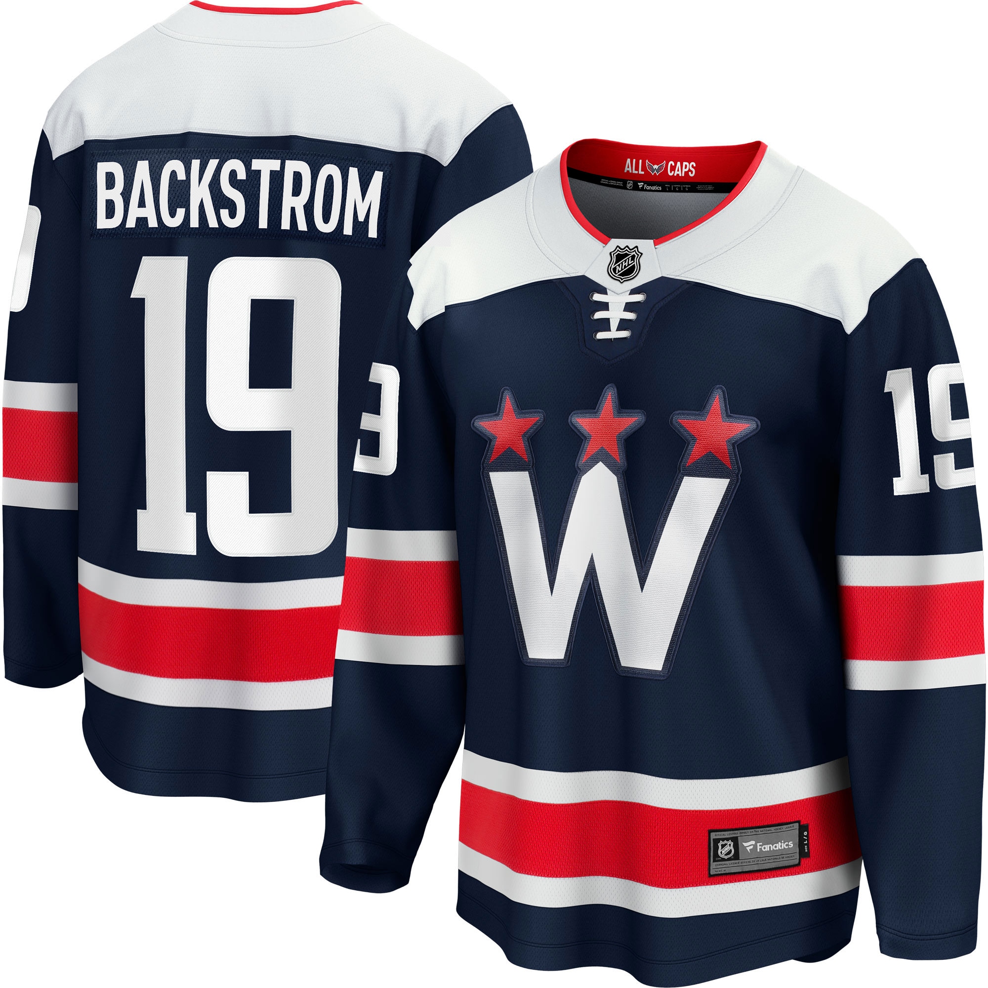 Men's Washington Capitals Nicklas Backstrom Navy Alternate Premier Breakaway Player Jersey - JS670 