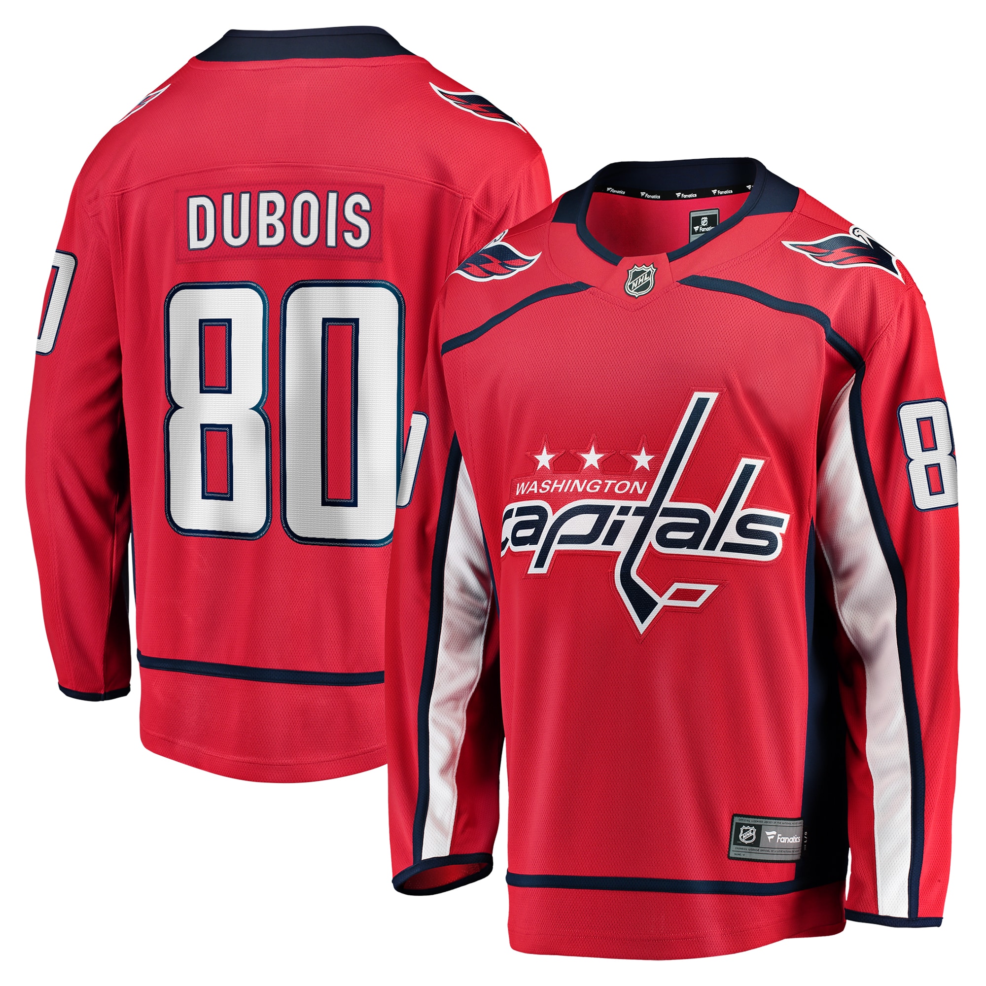 Men's Washington Capitals Pierre-Luc Dubois Red Home Premier Breakaway Player Jersey - JS659 