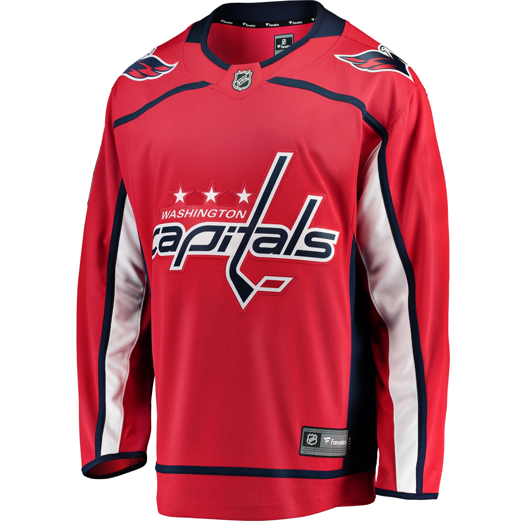 Alternative view of Men's Washington Capitals Red Breakaway Home Jersey - JS629 