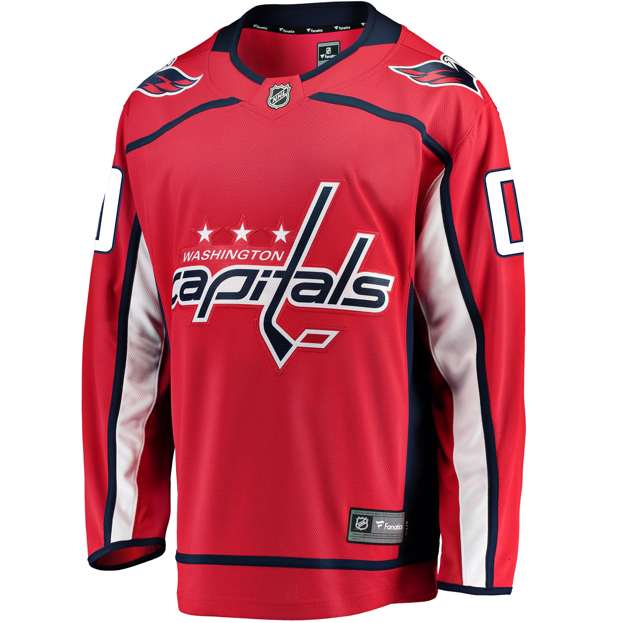 Alternative view of Men's Washington Capitals Red Home Breakaway Custom Jersey - JS340 