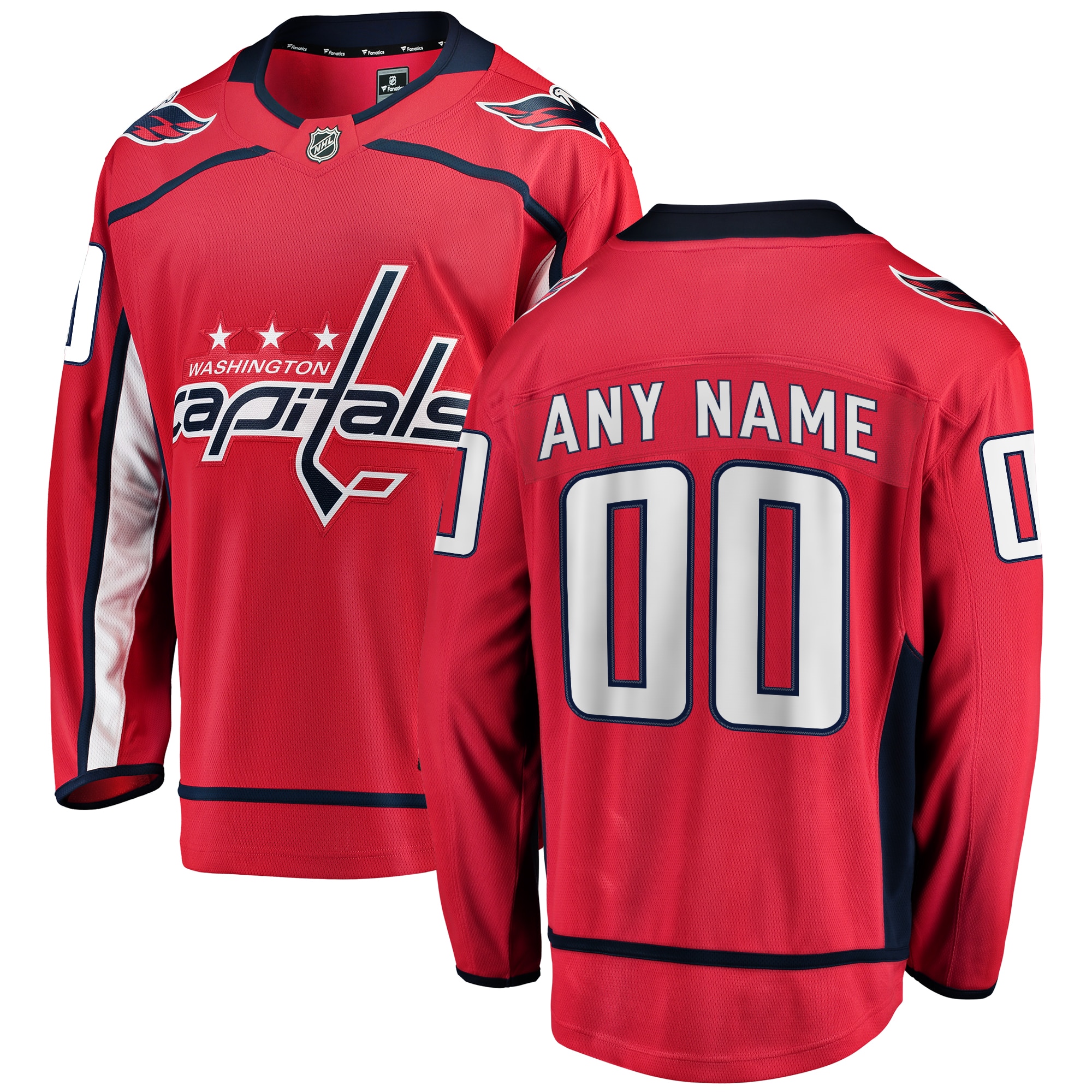 Men's Washington Capitals Red Home Breakaway Custom Jersey - JS340 