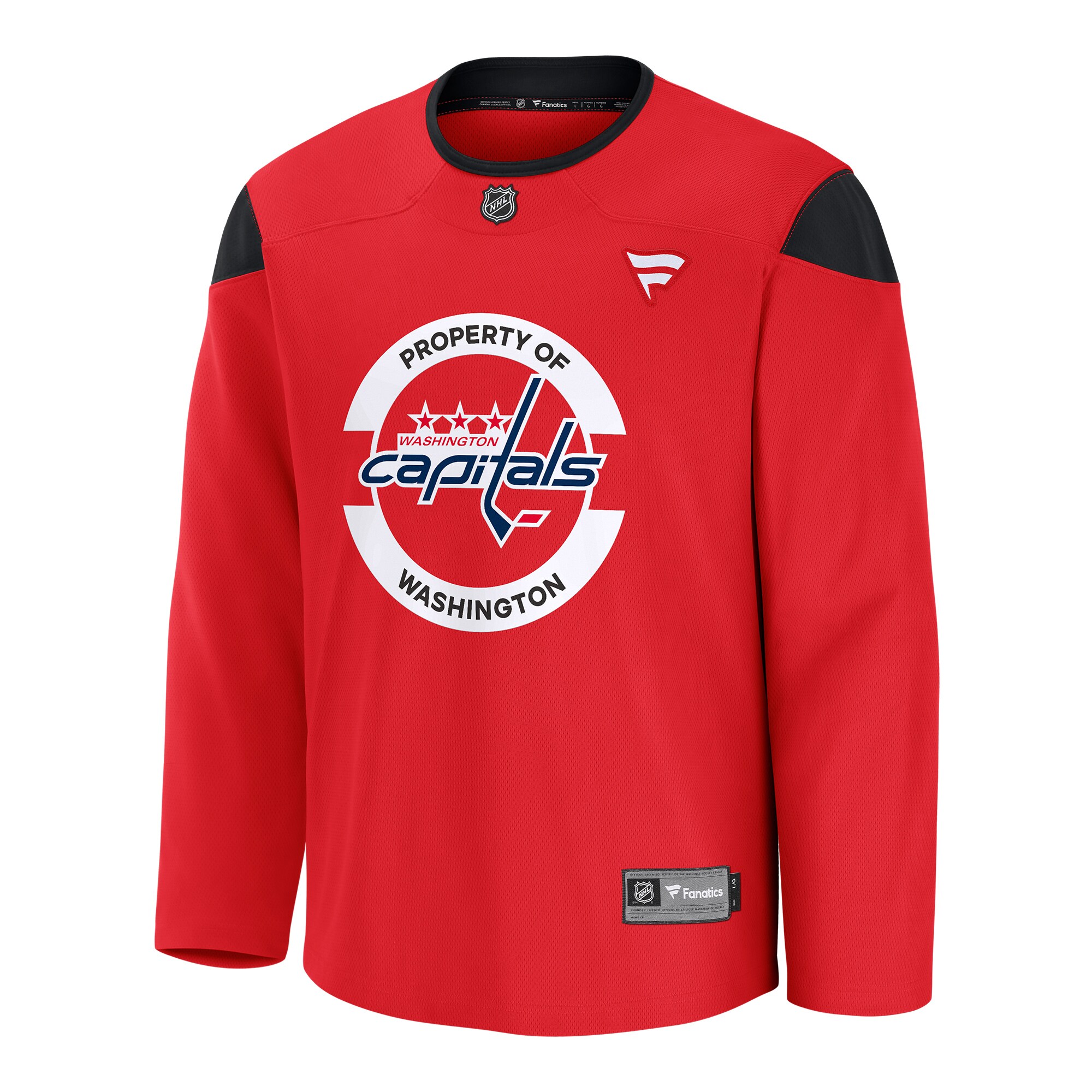 Alternative view of Men's Washington Capitals Red Home Practice Jersey - JS774 