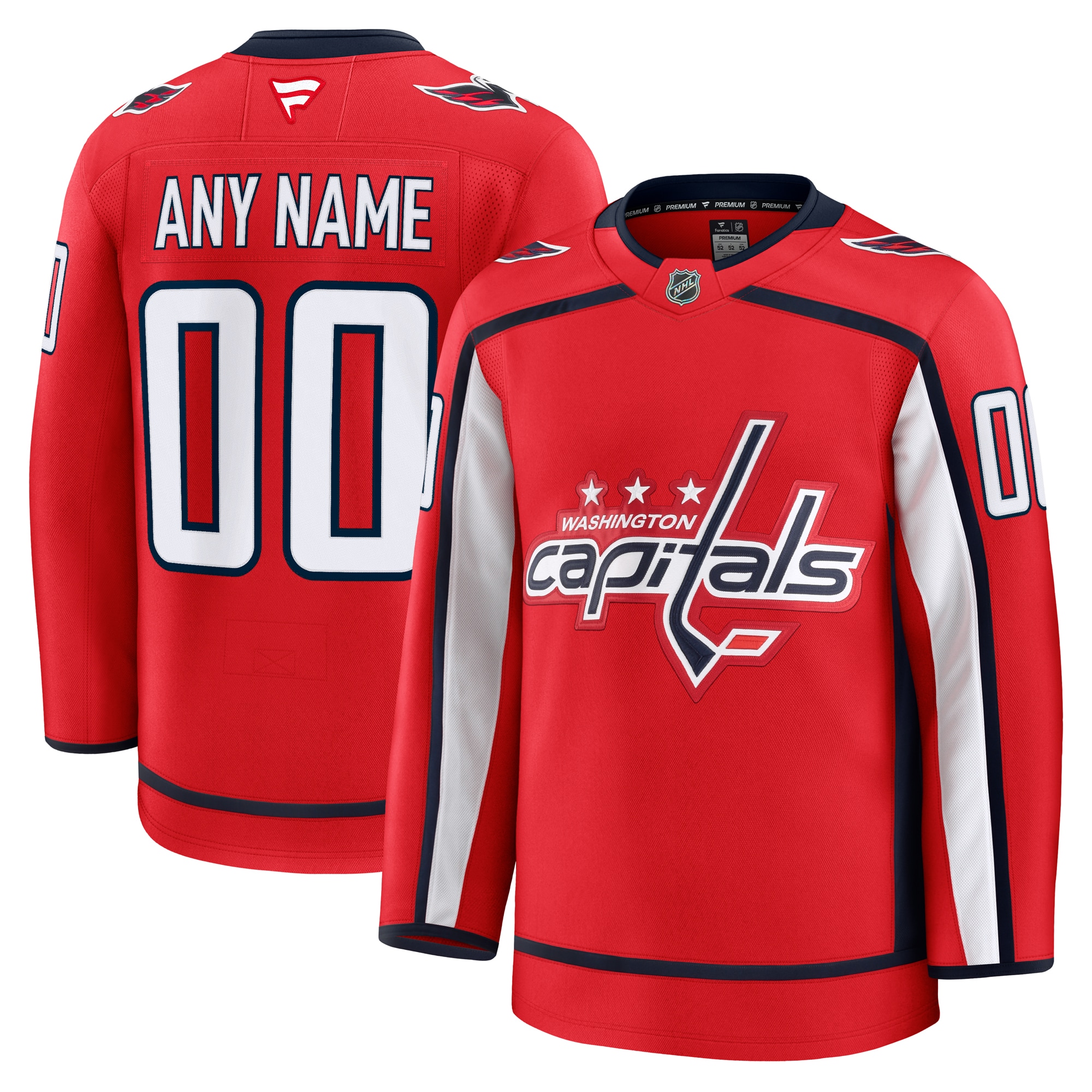 Men's Washington Capitals Red Home Premium Custom Jersey - JS520 