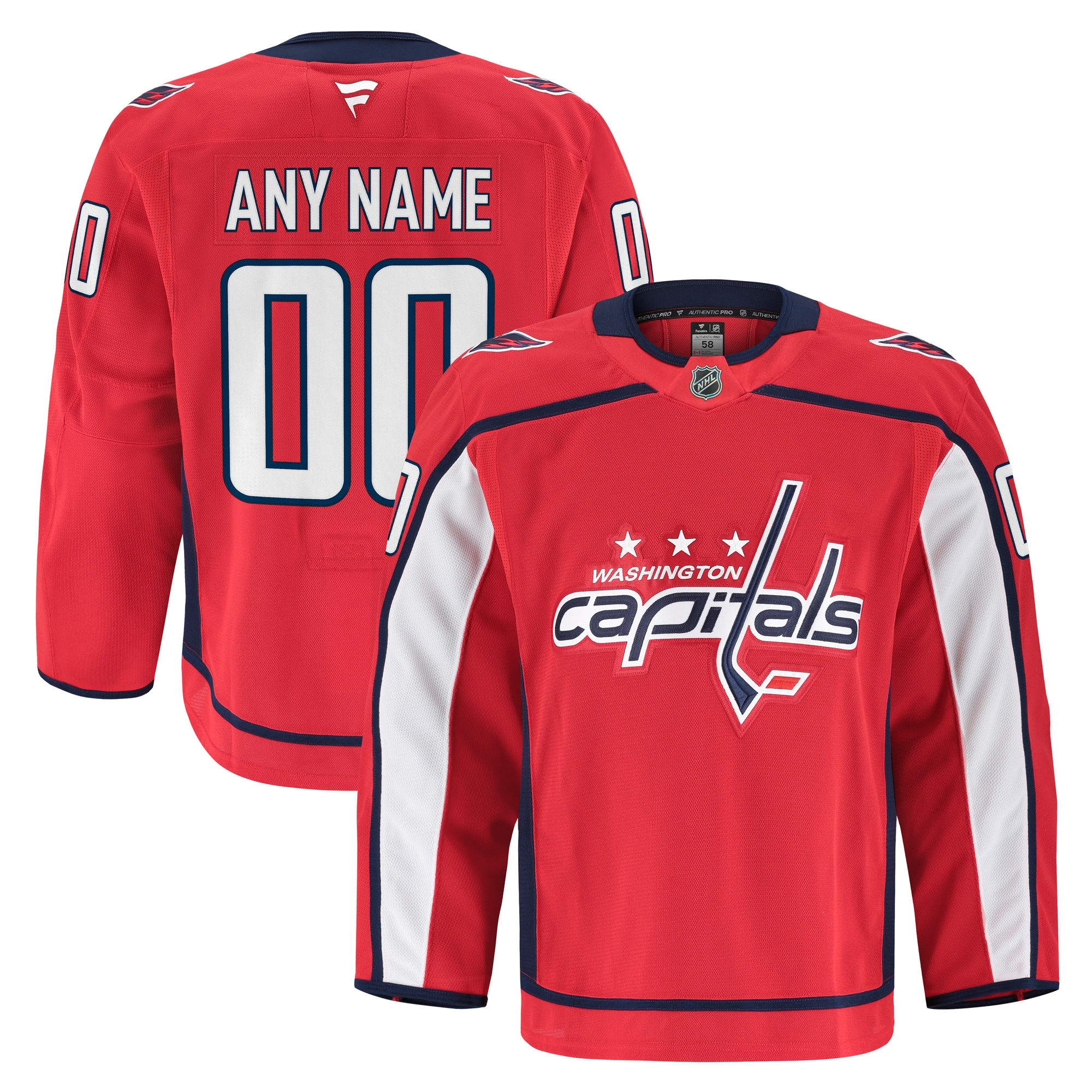 Men's Washington Capitals Red Home Pro Custom Jersey - JS539 