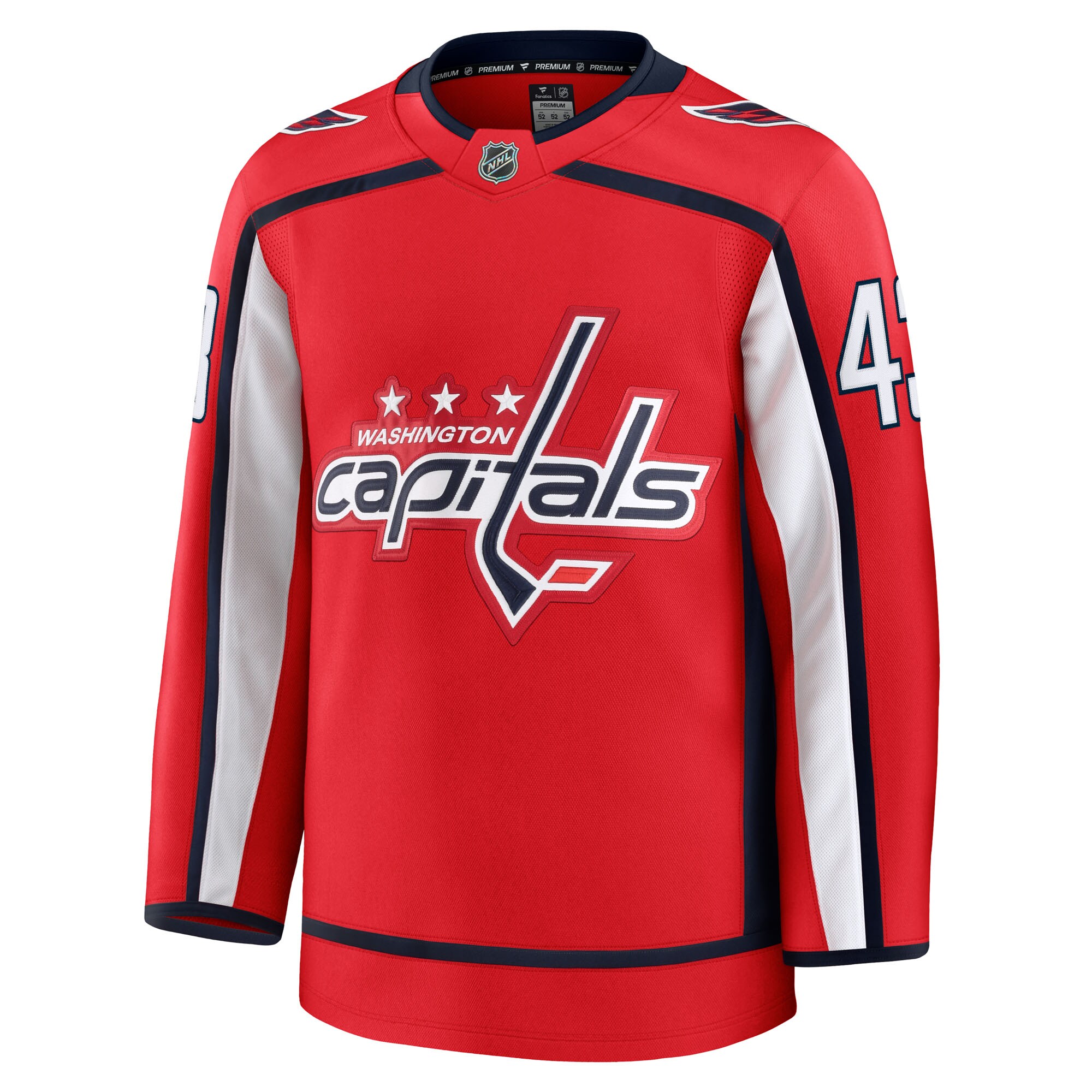Alternative view of Men's Washington Capitals Tom Wilson Red Home Premium Jersey - JS593 