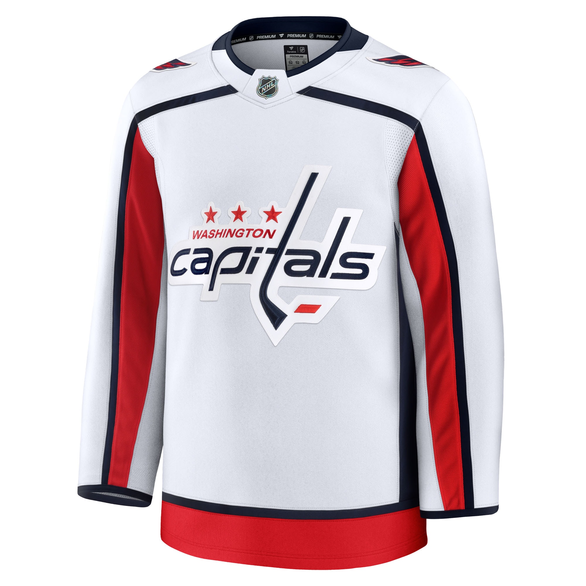 Alternative view of Men's Washington Capitals White Away Premium Jersey - JS560 