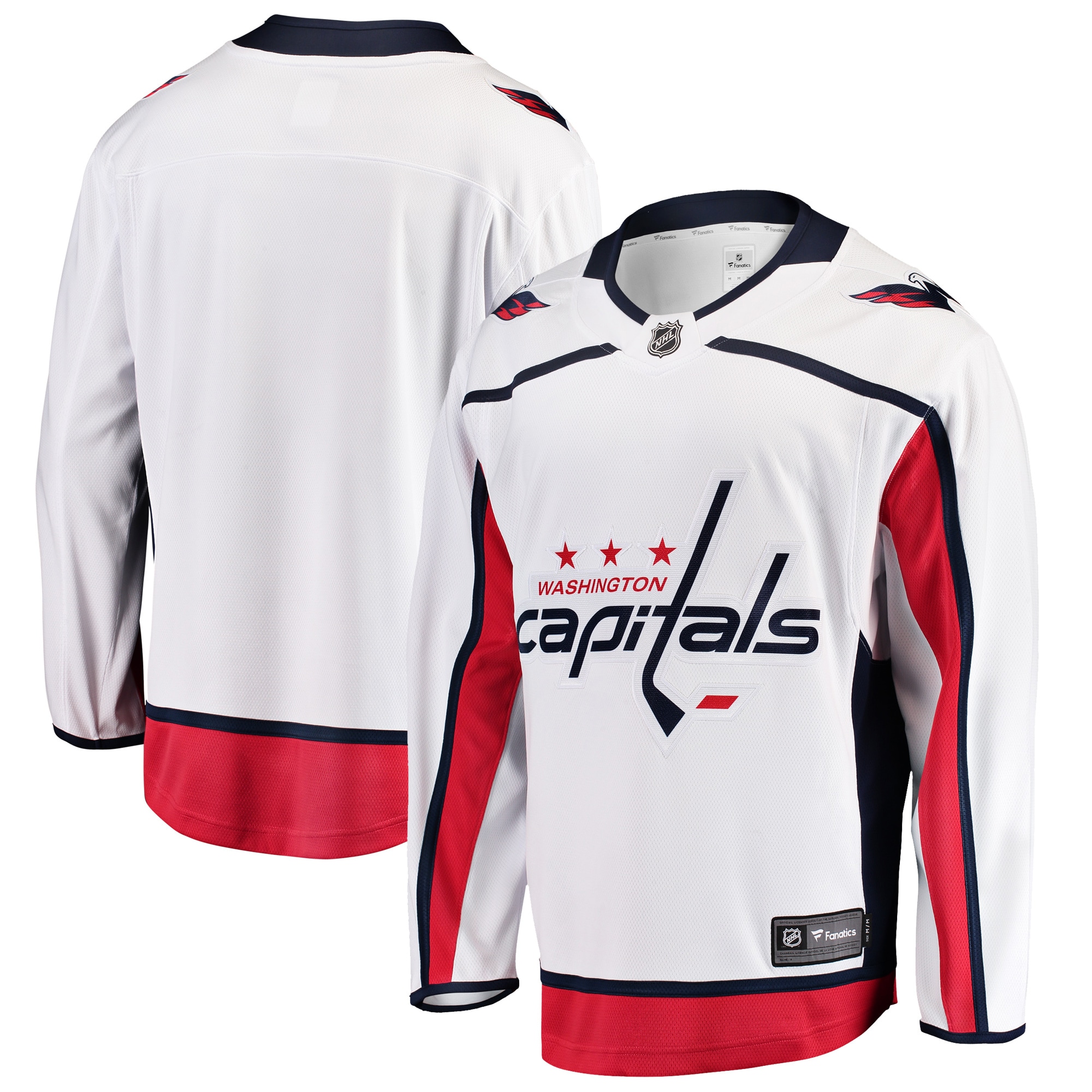 Men's Washington Capitals White Breakaway Away Jersey - JS851 