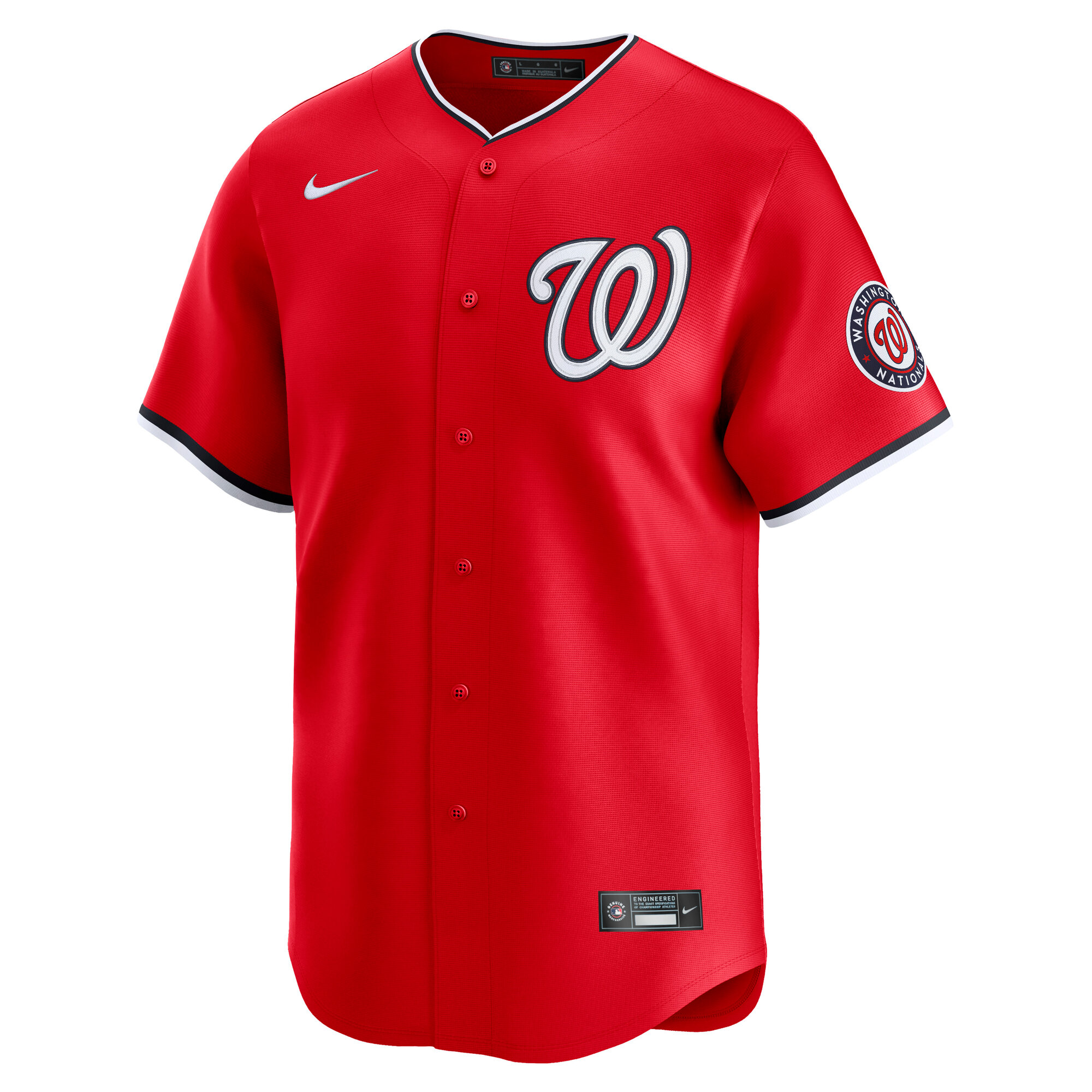 Alternative view of Men's Washington Nationals CJ Abrams Red 2nd Alternate Limited Player Jersey - JS759 
