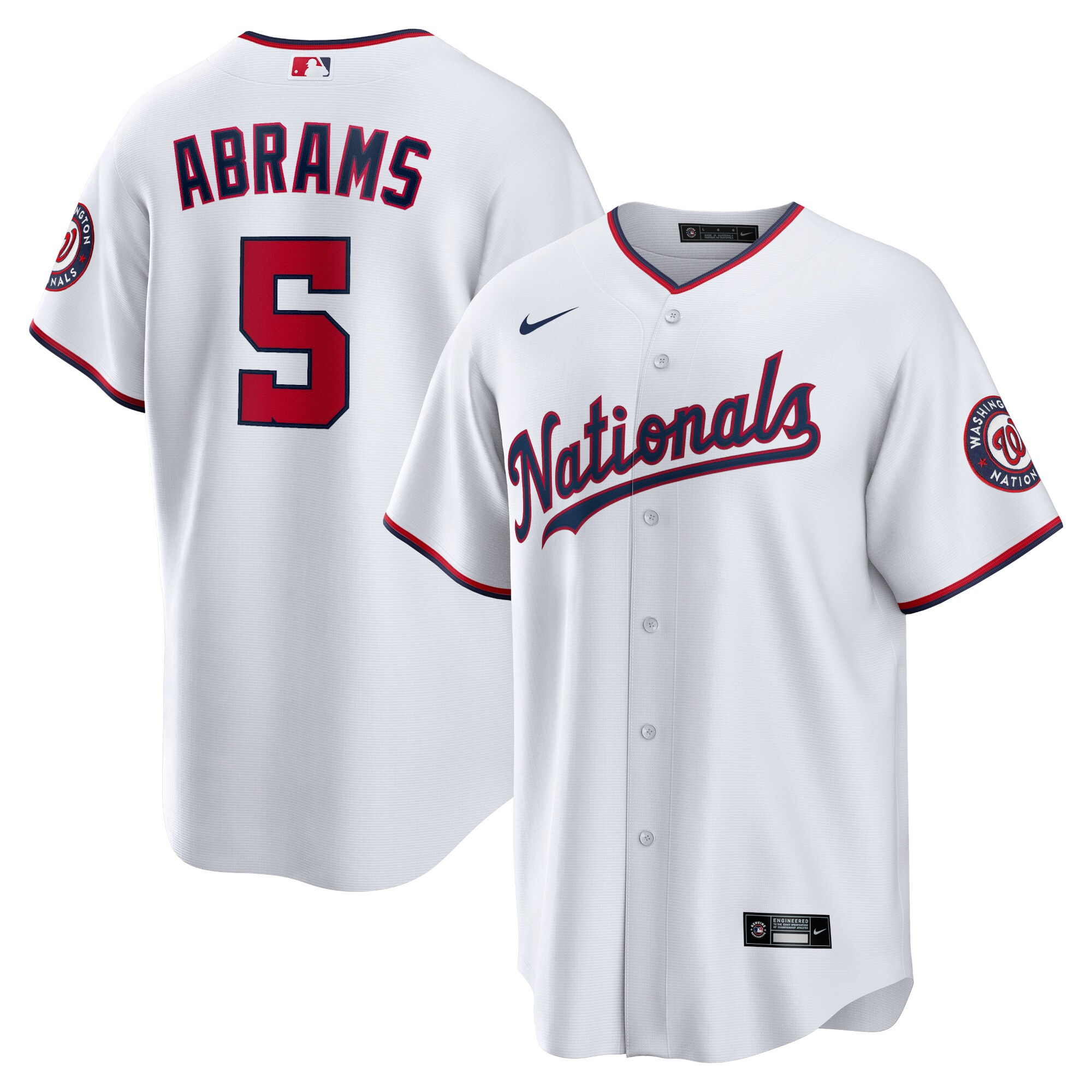 Men's Washington Nationals C.J. Abrams White Home Jersey - JS366 