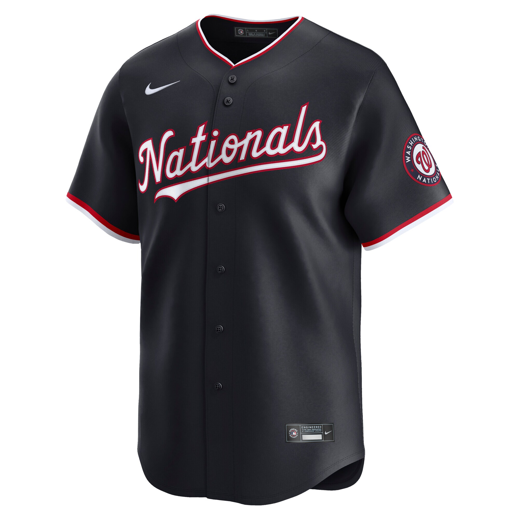 Alternative view of Men's Washington Nationals Navy Alternate Limited Jersey - JS429 