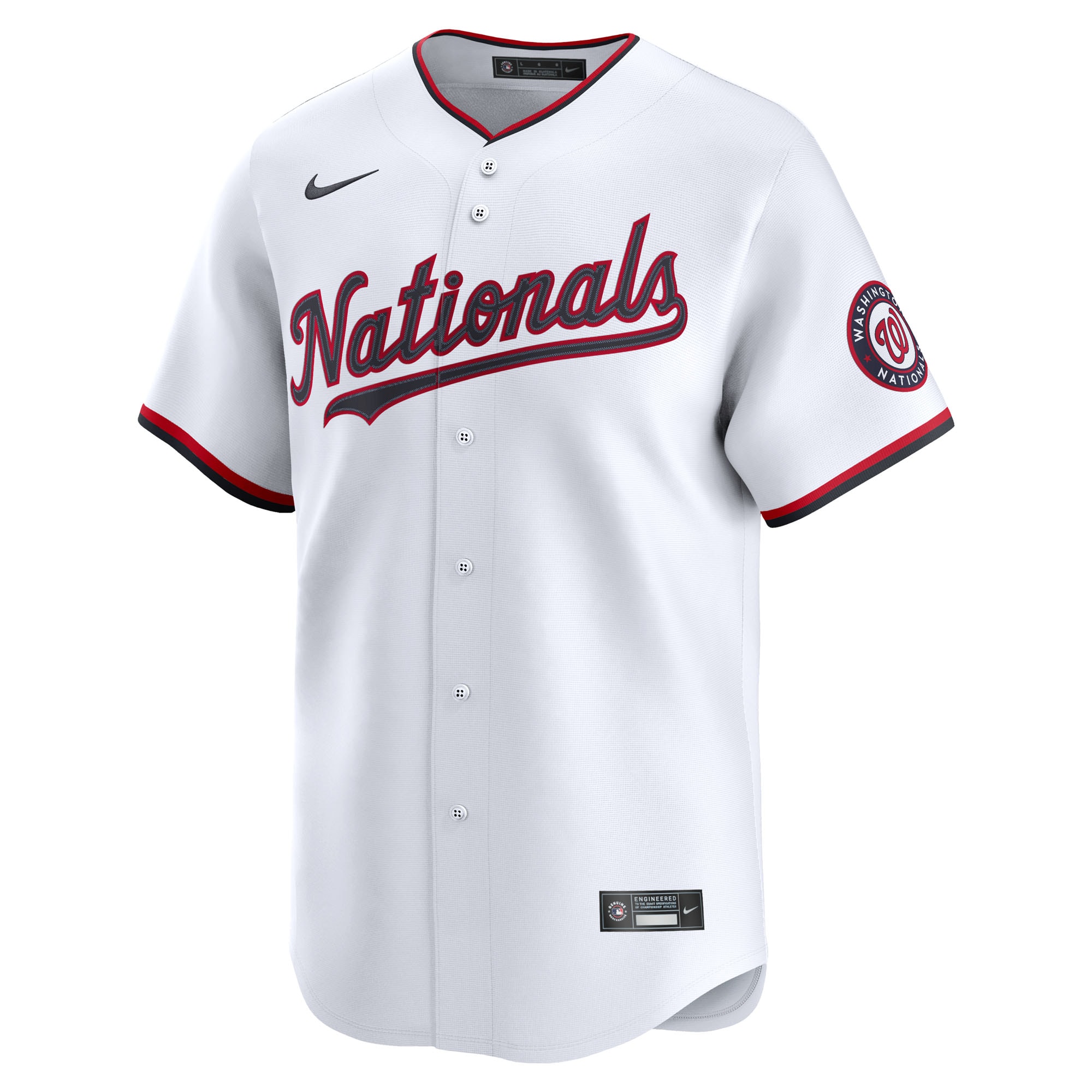 Alternative view of Men's Washington Nationals White Home Limited Pick-A-Player Retired Roster Jersey - JS758 