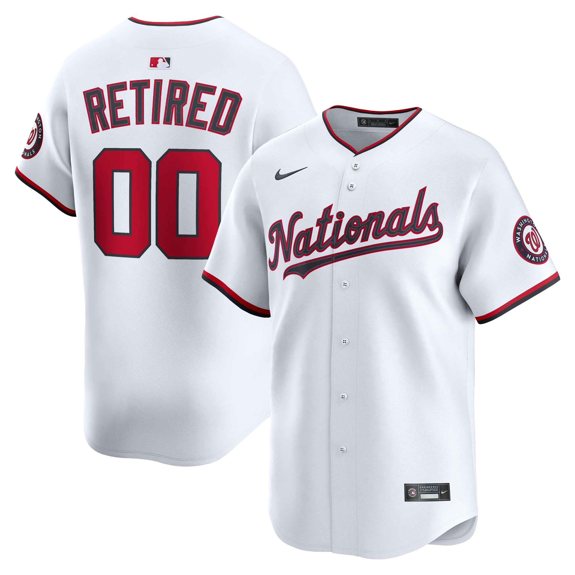 Men's Washington Nationals White Home Limited Pick-A-Player Retired Roster Jersey - JS758 