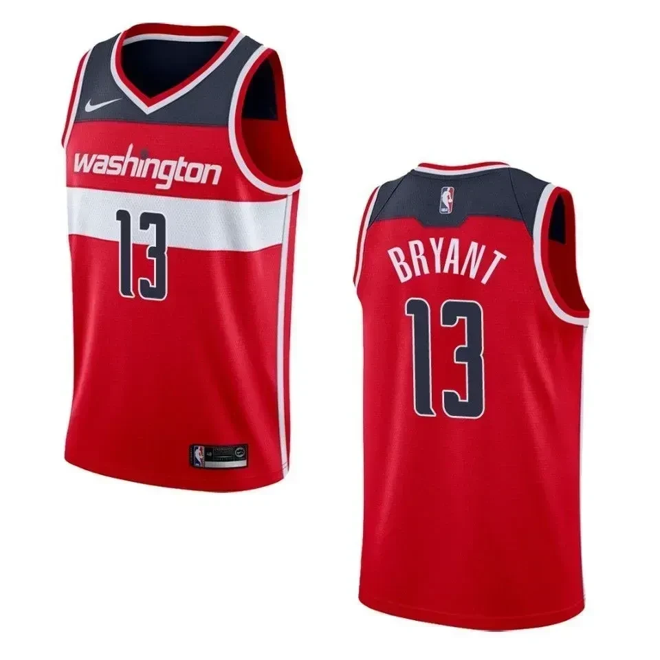 Men's Washington Wizards 13 Thomas Bryant Icon Swingman Jersey - Red - JS653 