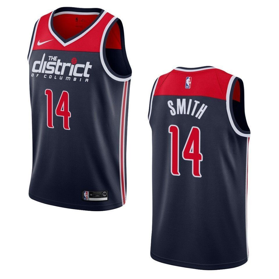 Men's Washington Wizards 14 Ish Smith Statement Edition Swingman Jersey - Navy - JS904 