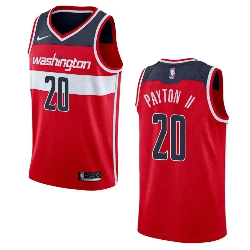 Men's Washington Wizards 20 Gary Payton Ii Icon Swingman Jersey - Red - JS428 