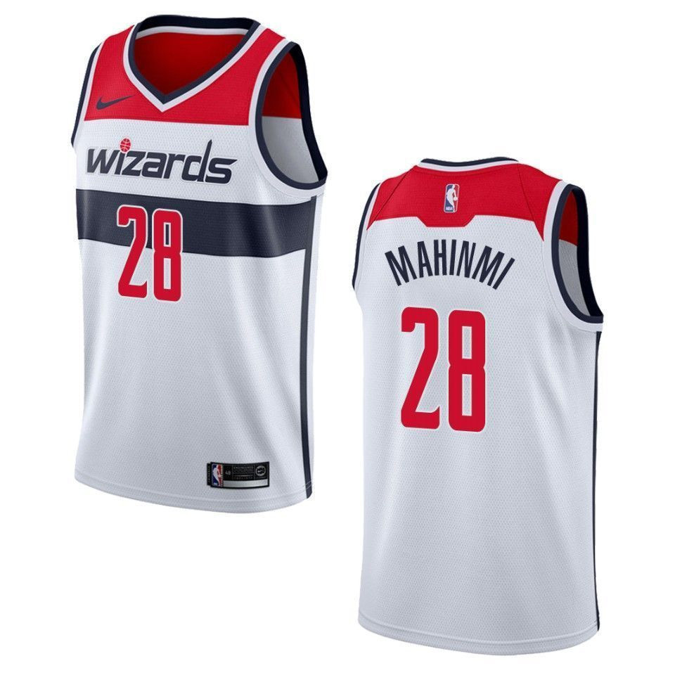 Men's Washington Wizards 28 Ian Mahinmi Association Swingman Jersey - White - JS784 