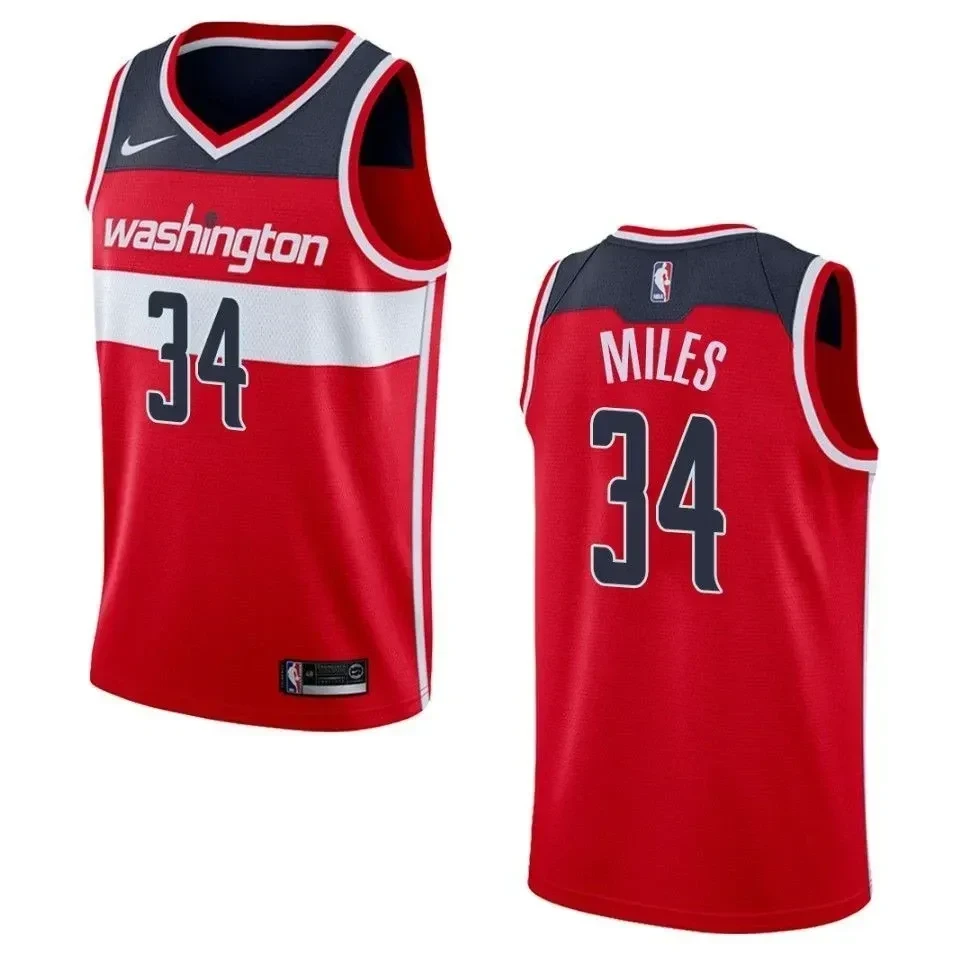 Men's Washington Wizards 34 C.j. Miles Icon Swingman Jersey - Red - JS615 