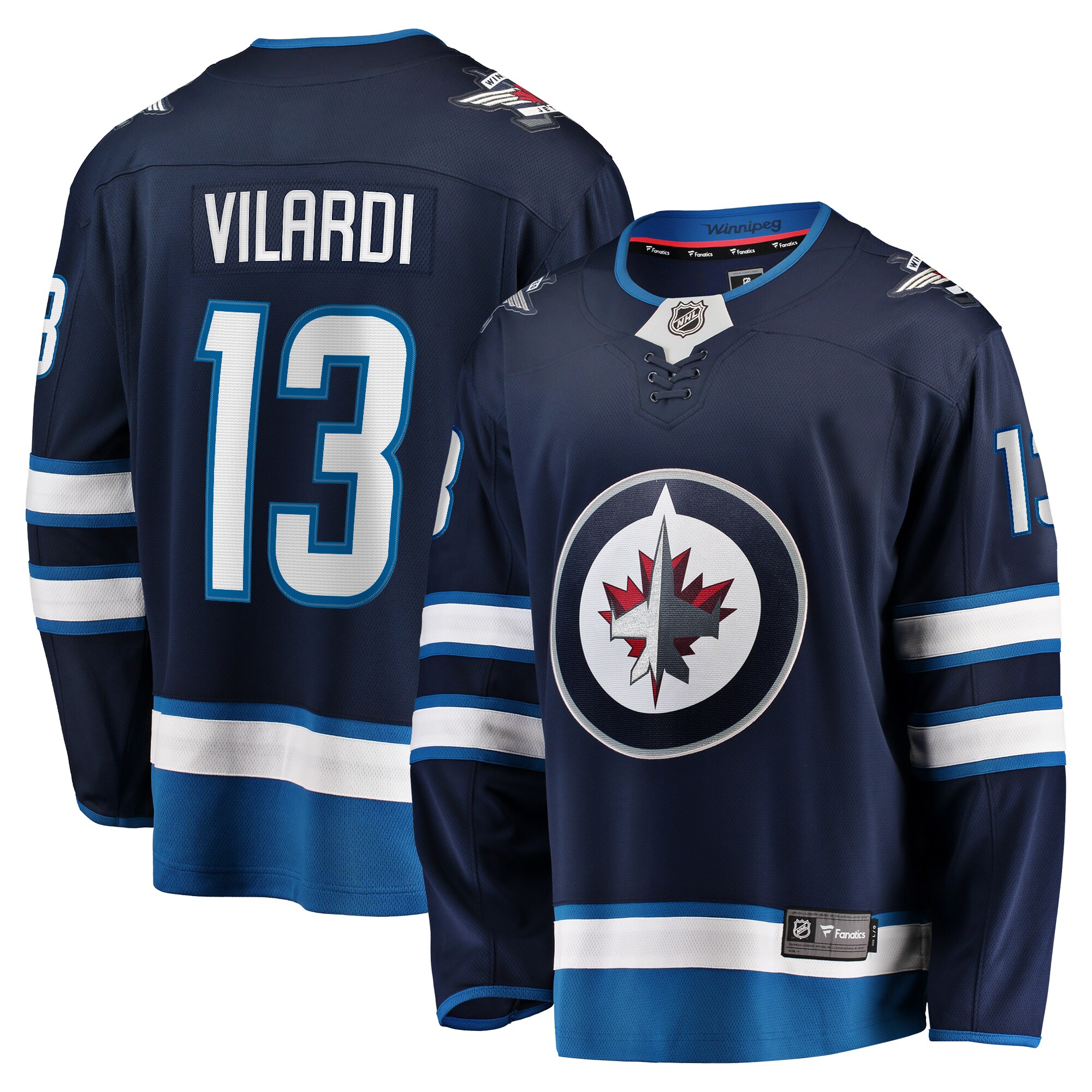 Men's Winnipeg Jets Gabriel Vilardi Navy Home Premier Breakaway Player Jersey - JS464 