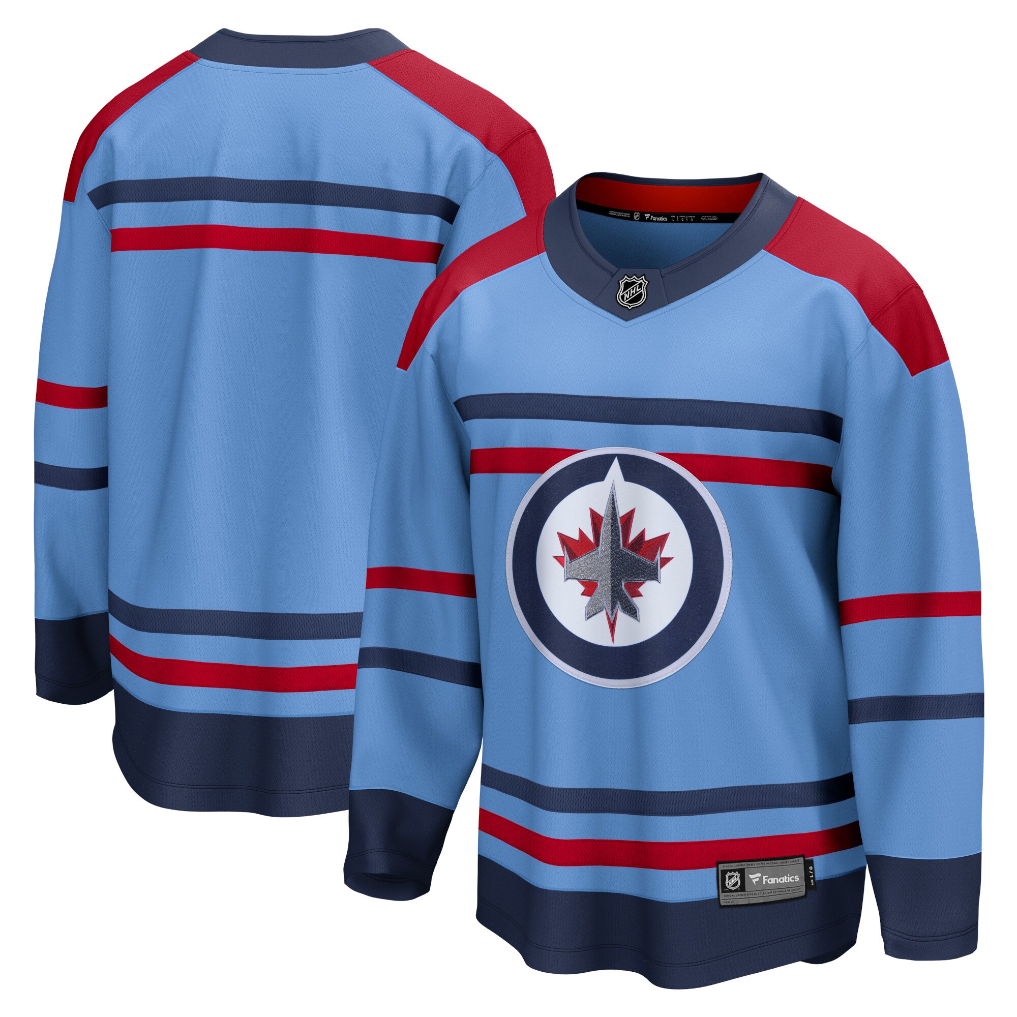 Men's Winnipeg Jets Light Blue Anniversary Premier Breakaway Jersey - JS745 