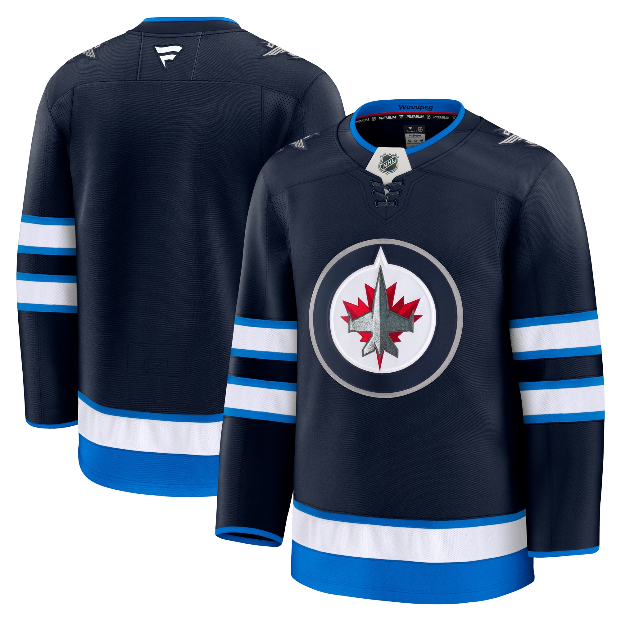 Men's Winnipeg Jets Navy Home Premium Jersey - JS563 