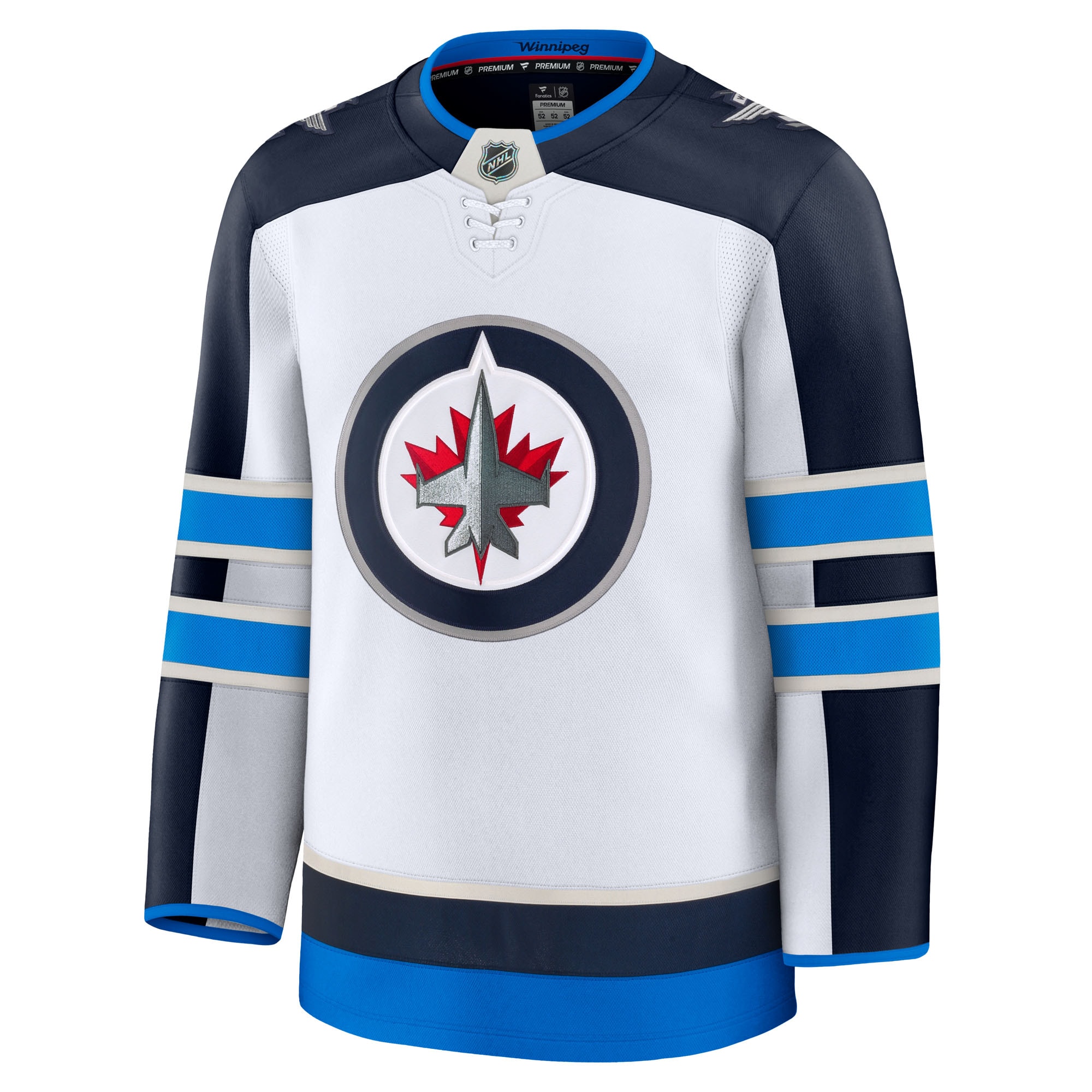 Alternative view of Men's Winnipeg Jets White Away Premium Jersey - JS205 