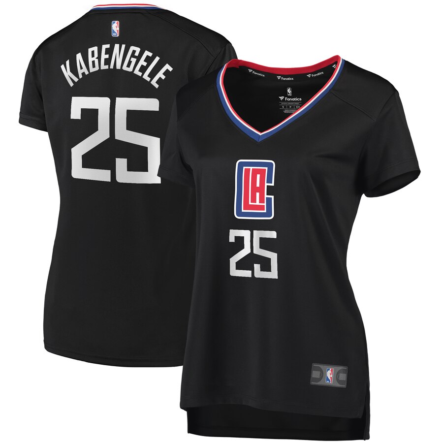Mfiondu Kabengele La Clippers Fanatics Branded Women's Fast Break Replica Jersey Black - Statement Edition