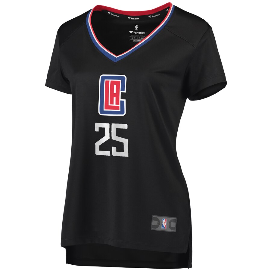 Alternative view of Mfiondu Kabengele La Clippers Fanatics Branded Women's Fast Break Replica Jersey Black - Statement Edition